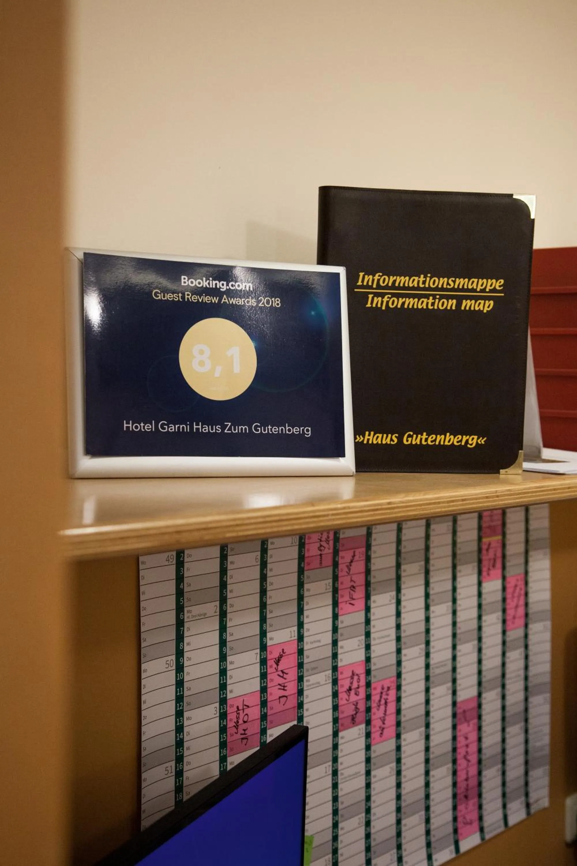 Certificate/Award in Hotel Garni Haus zum Gutenberg