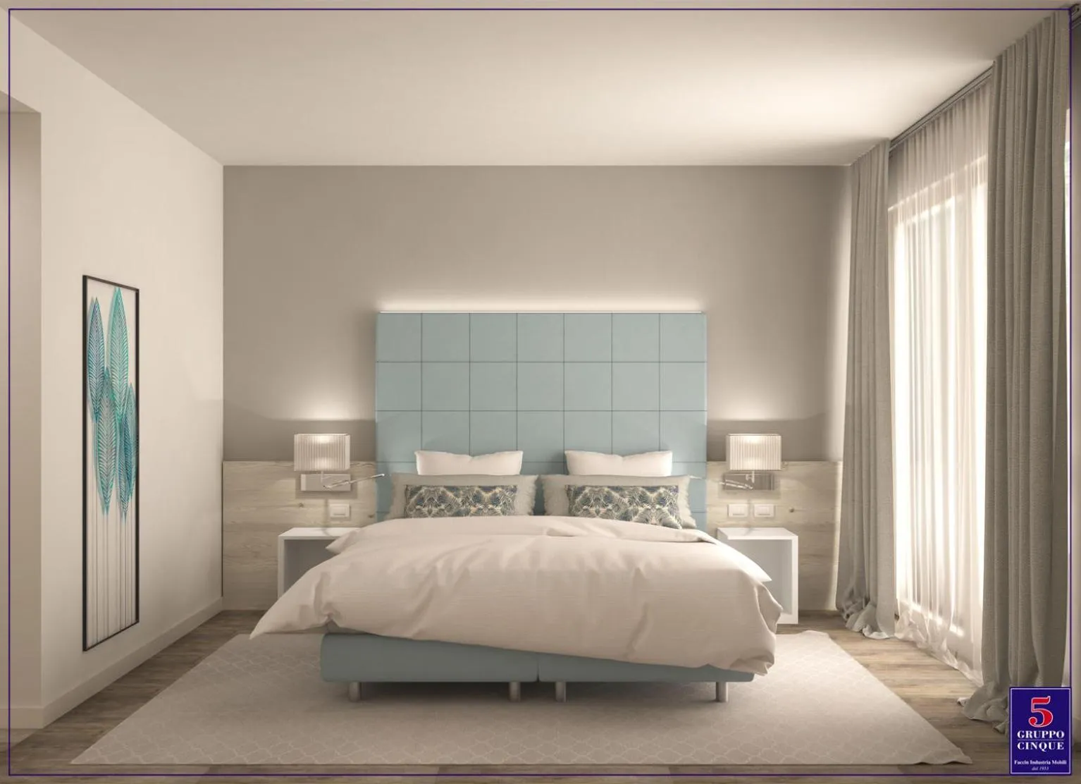 Bed in Hotel Ariston