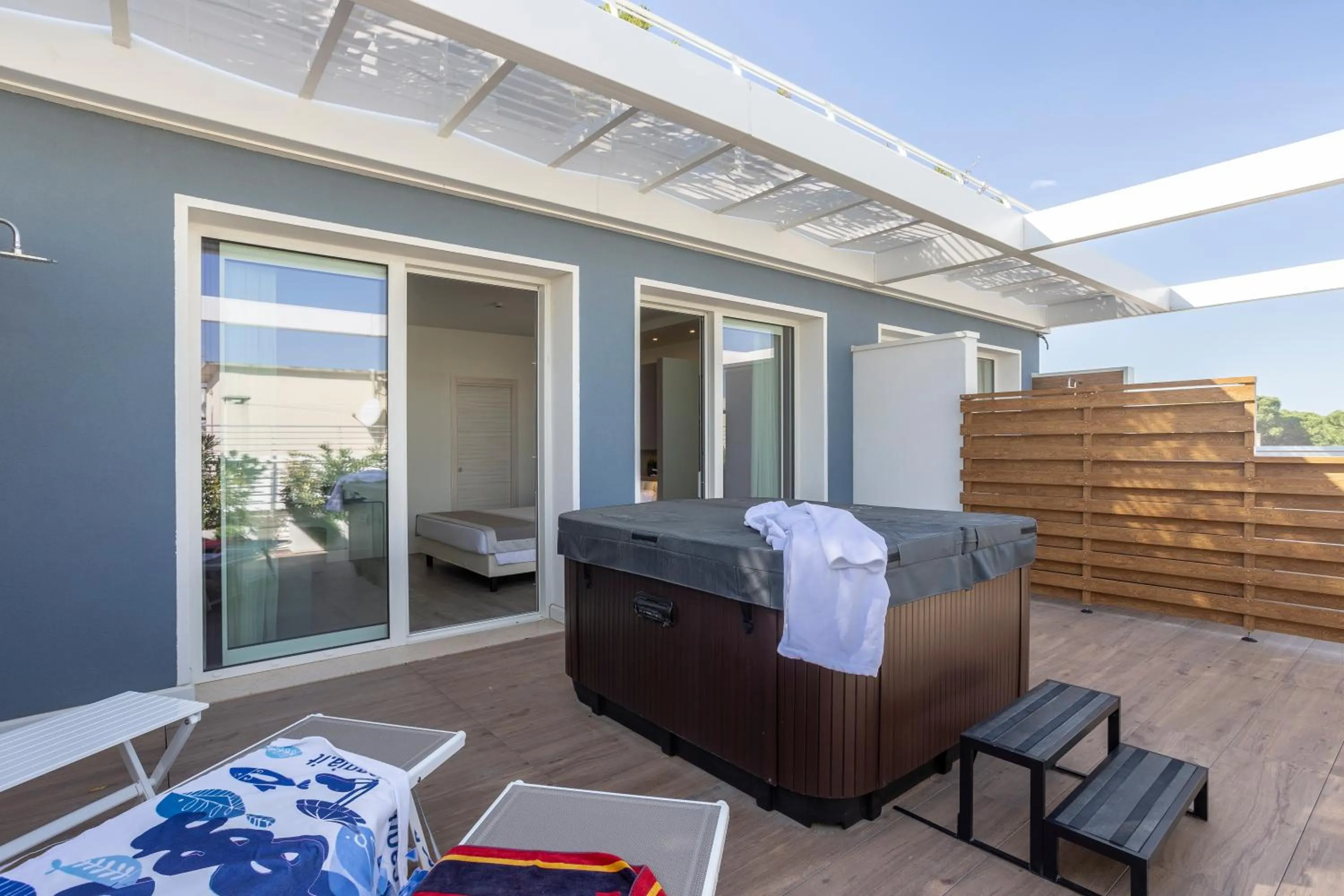 Bed in Hotel Doriana