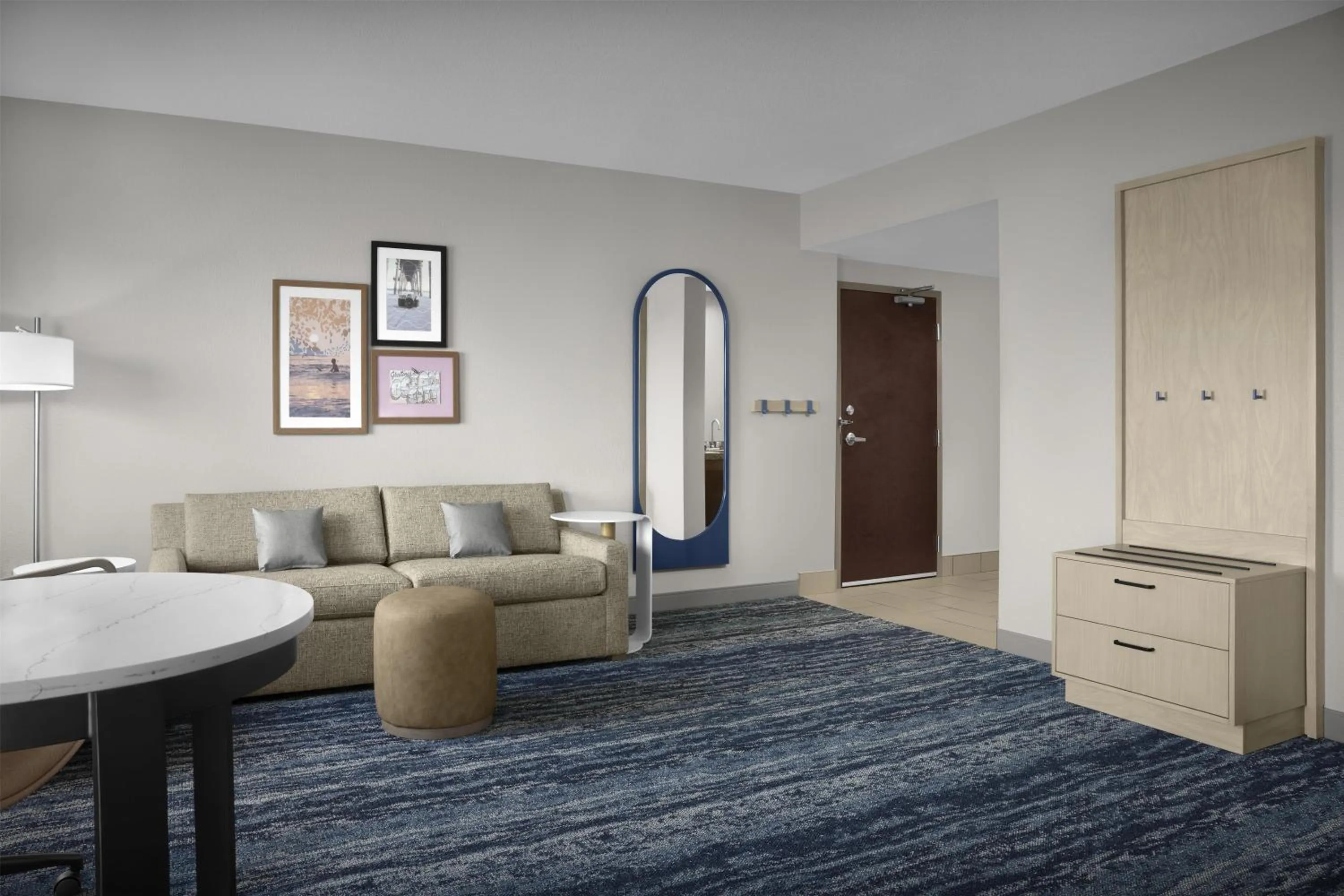 Living room, Bed in Hampton Inn & Suites Ocean City Bayfront-Convention Center