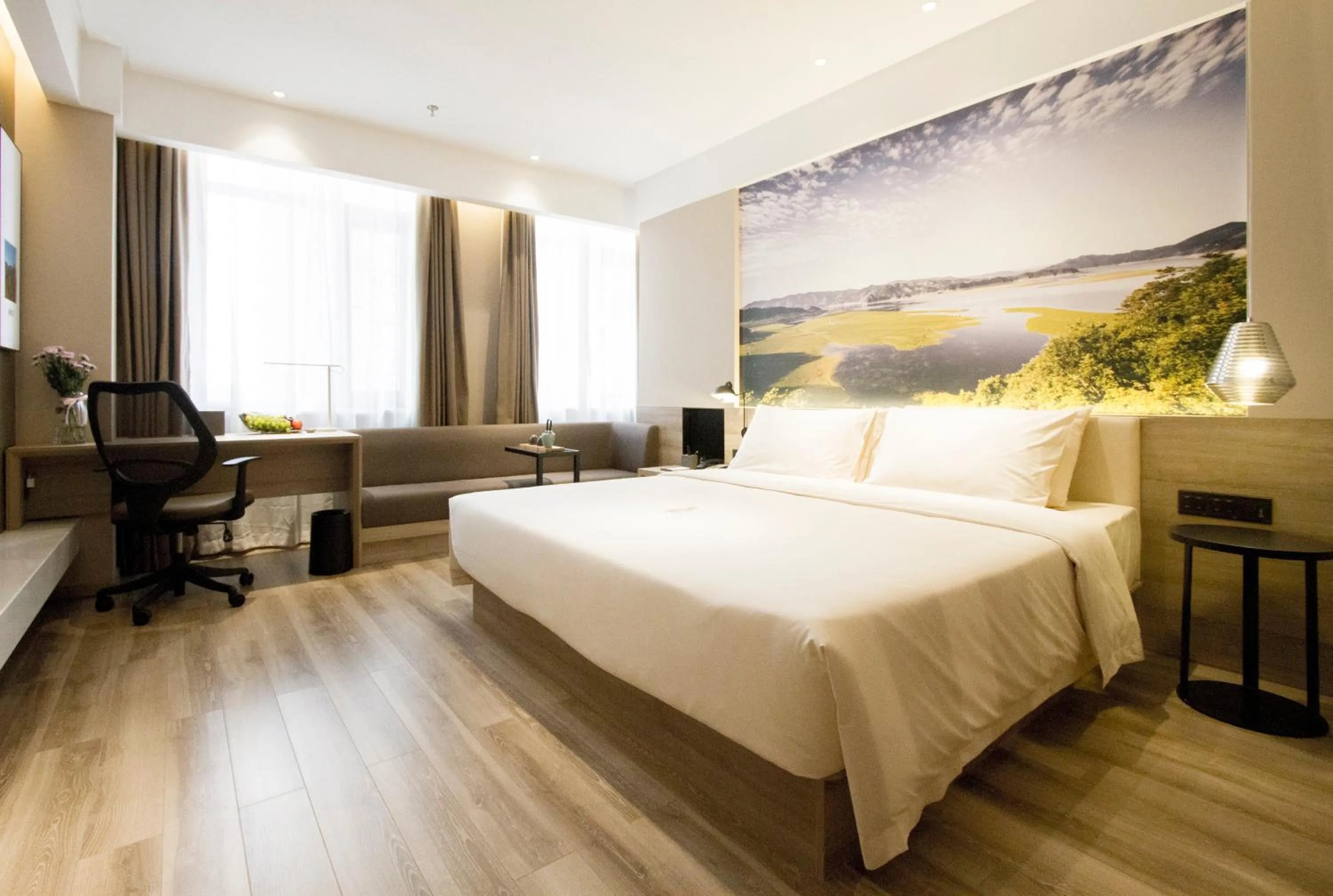 Bed in Atour Hotel Shenyang Hunnan Olympic Sports Center