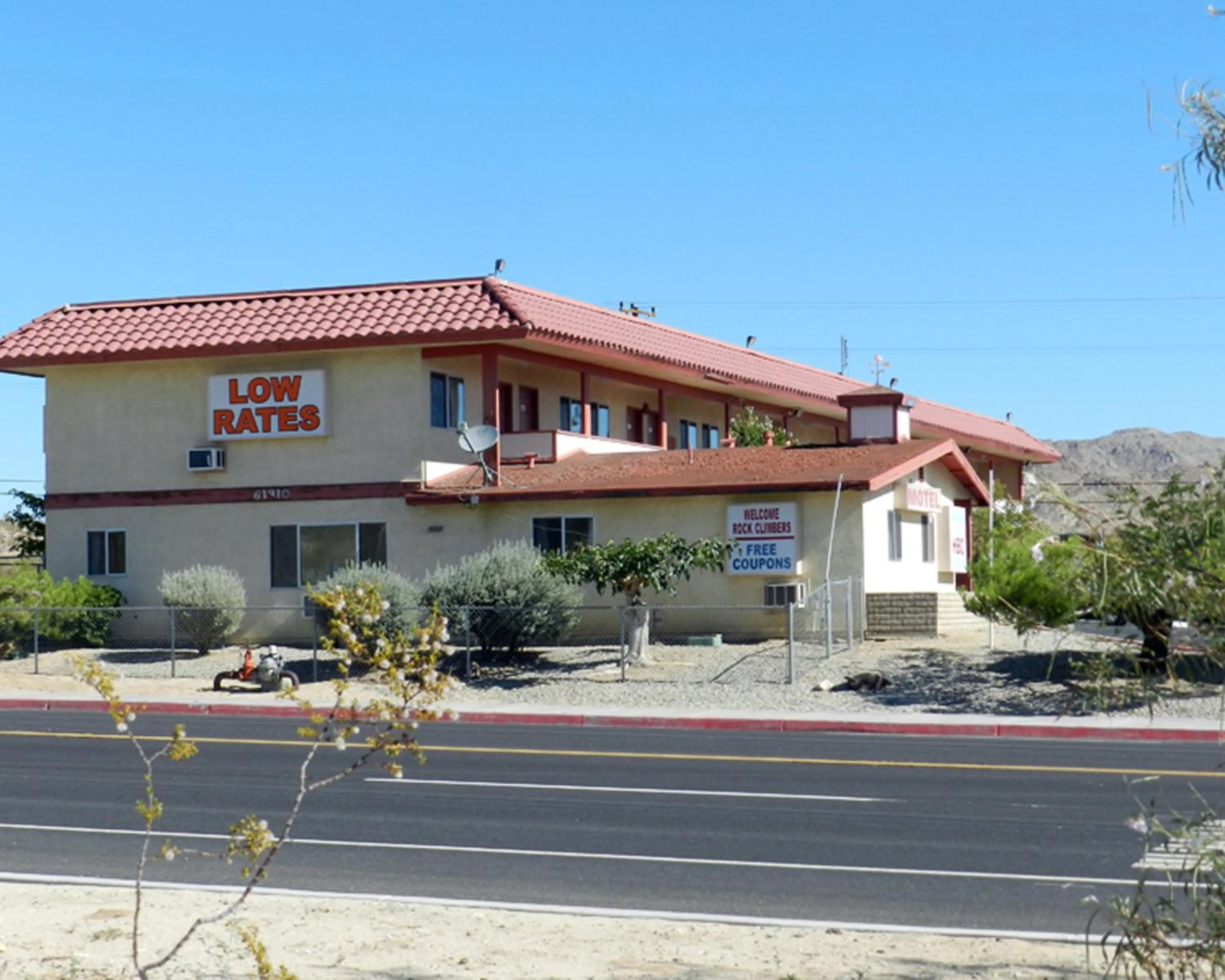 Facade/entrance in High Desert Motel Joshua Tree National Park