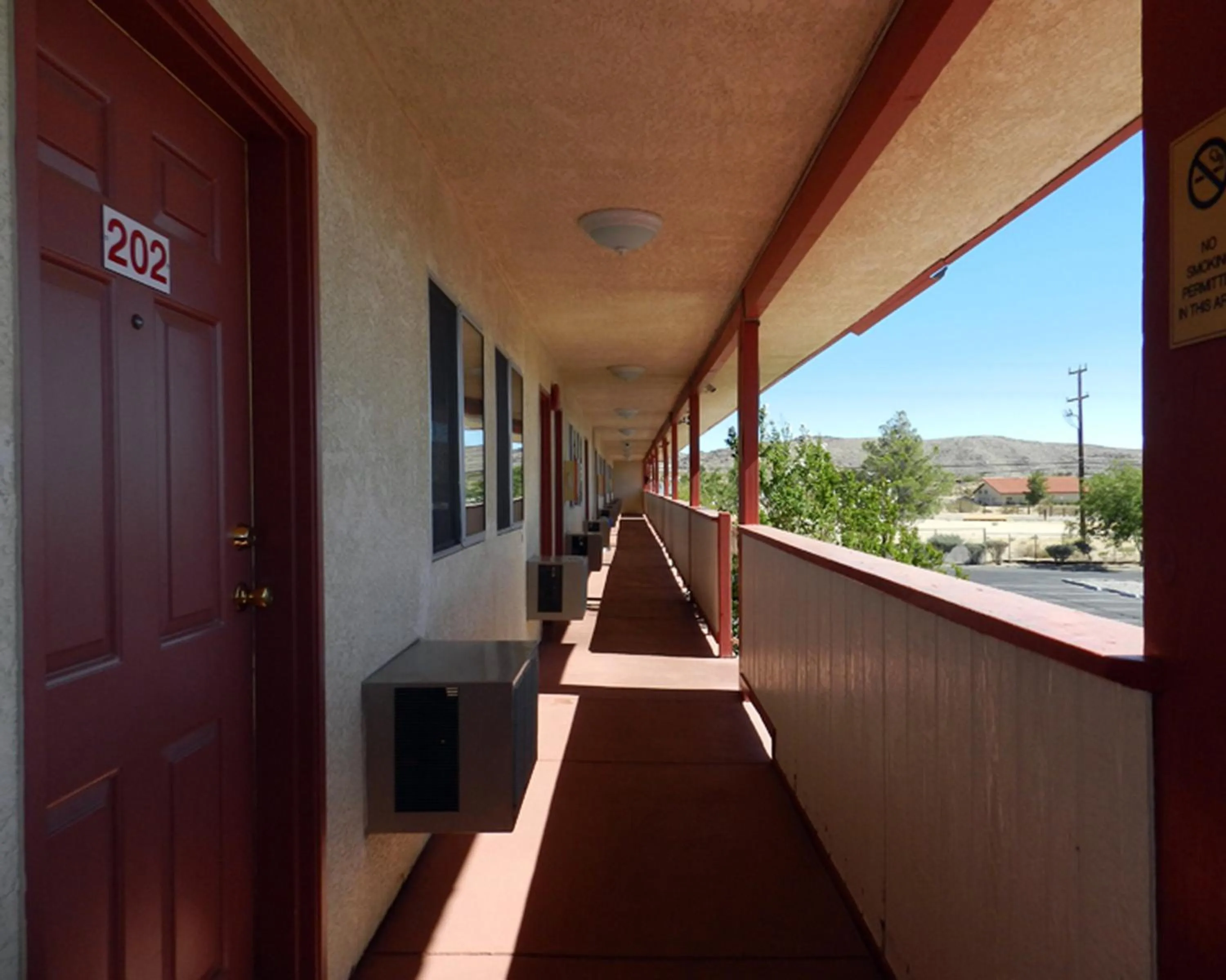 Facade/entrance in High Desert Motel Joshua Tree National Park