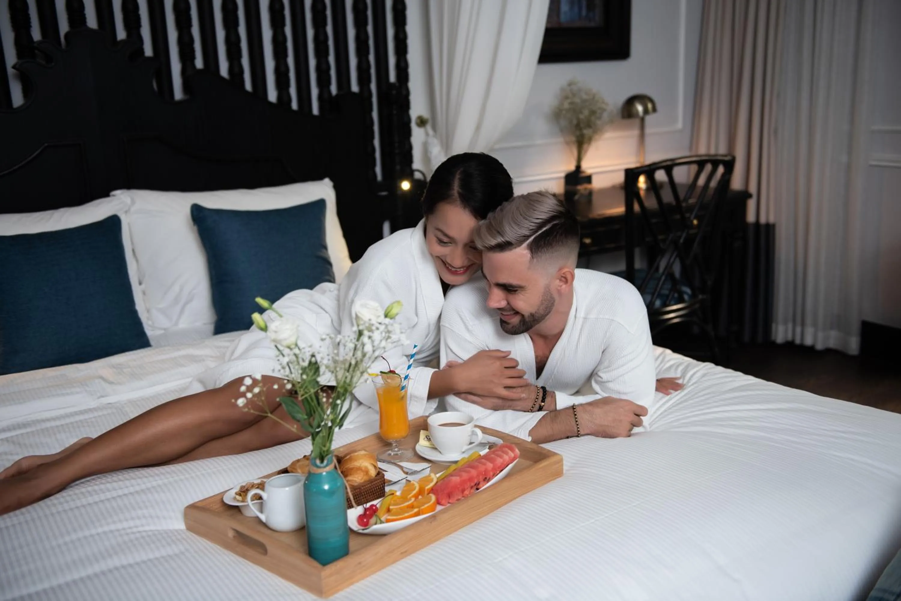 Bed in Aira Boutique Hanoi Hotel & Spa