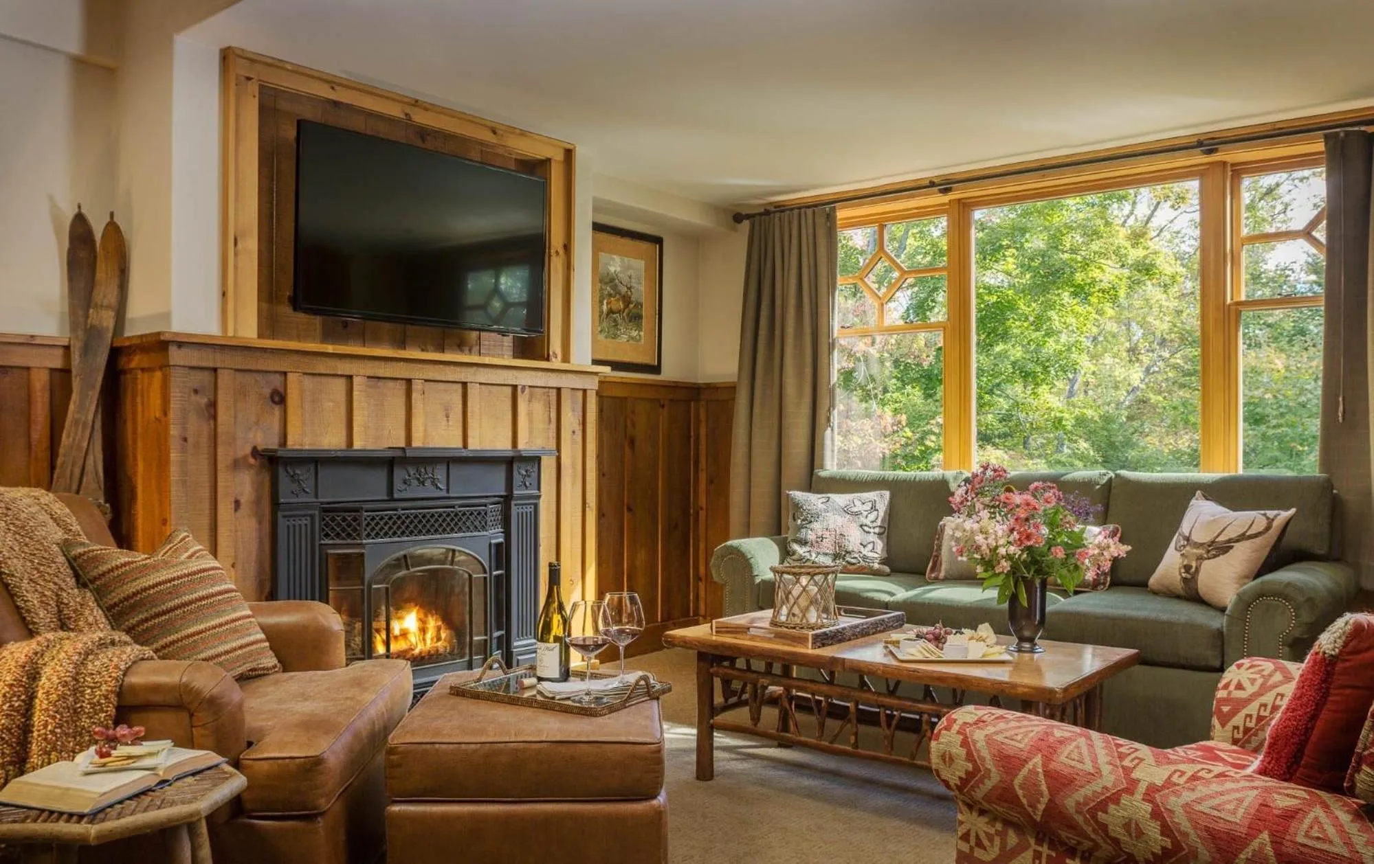 Living room in The Whiteface Lodge