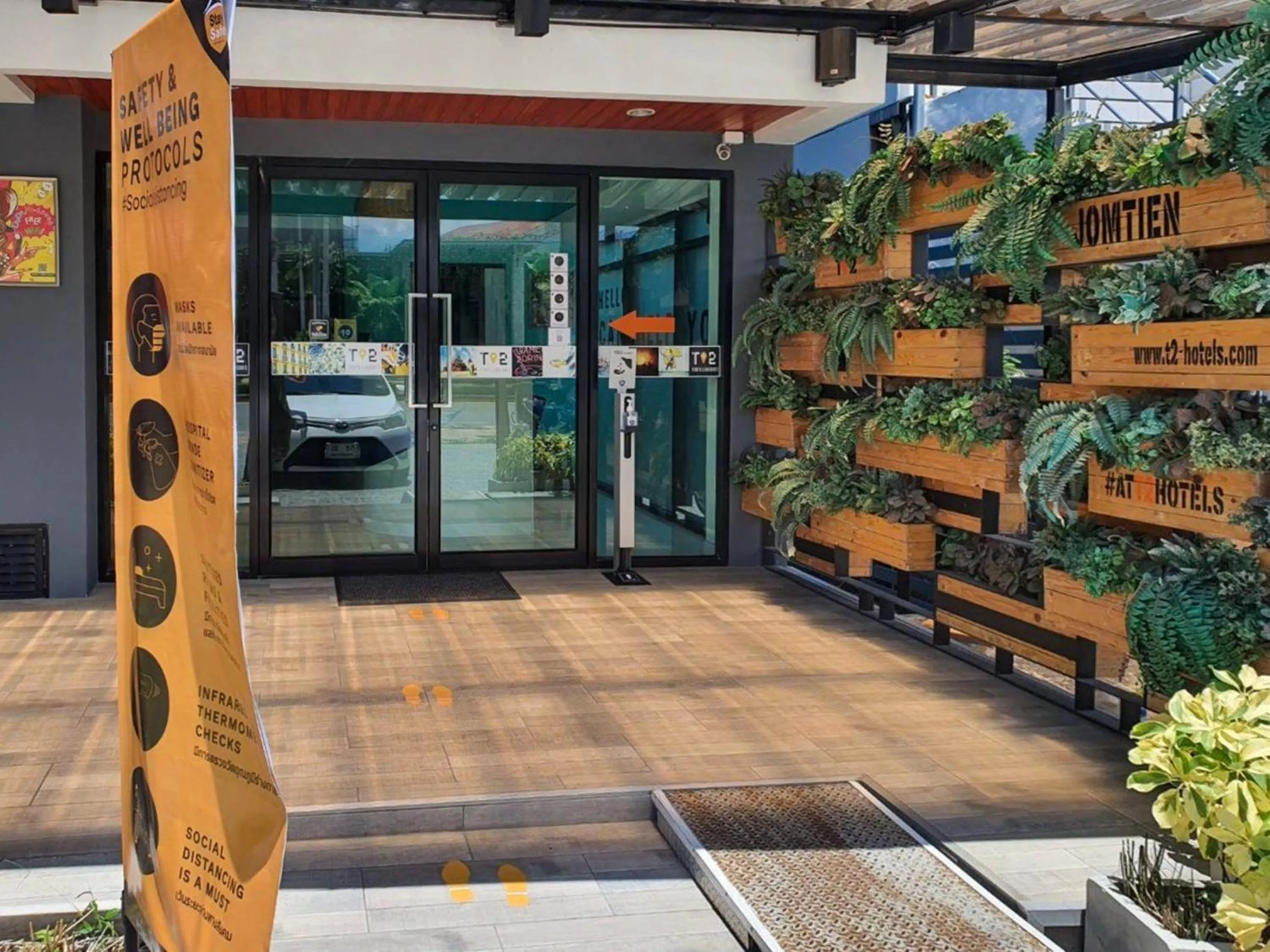 Facade/entrance in T2 Jomtien Pattaya