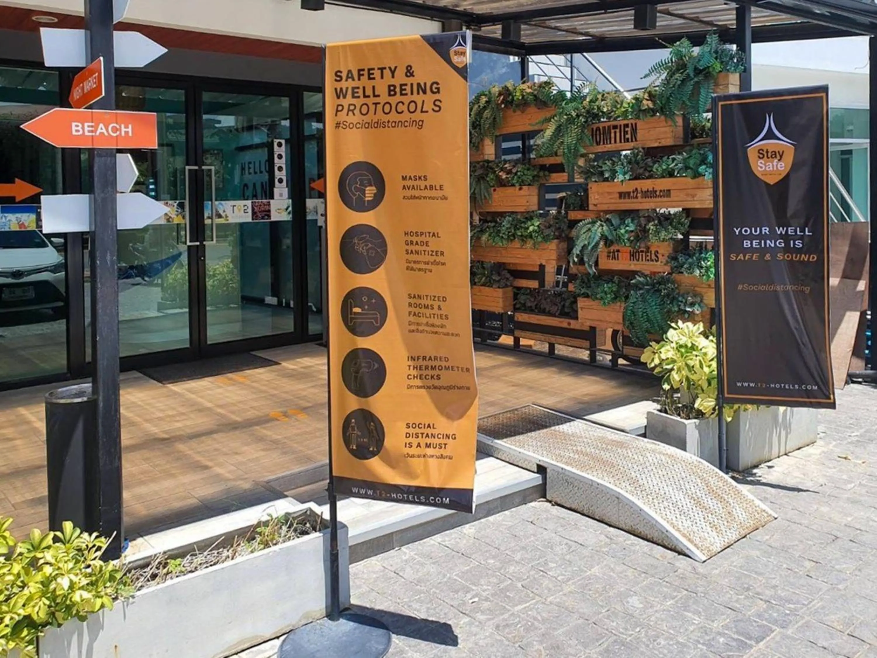 Facade/entrance in T2 Jomtien Pattaya