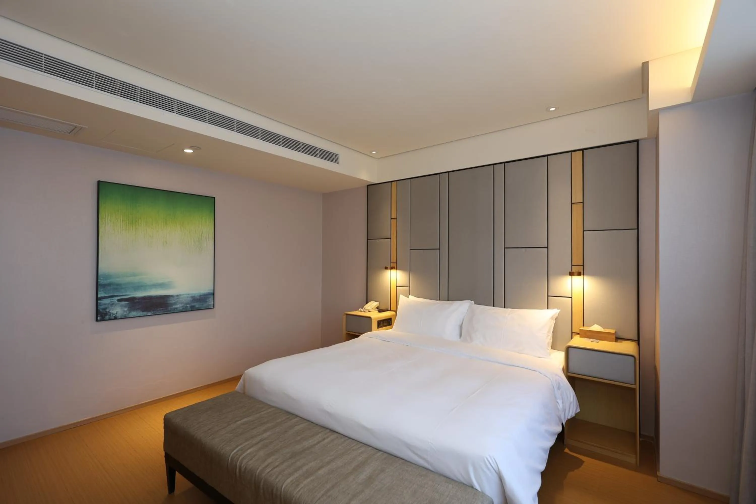 Bed in JI Hotel Shanghai Wujiaochang Shiguang Road