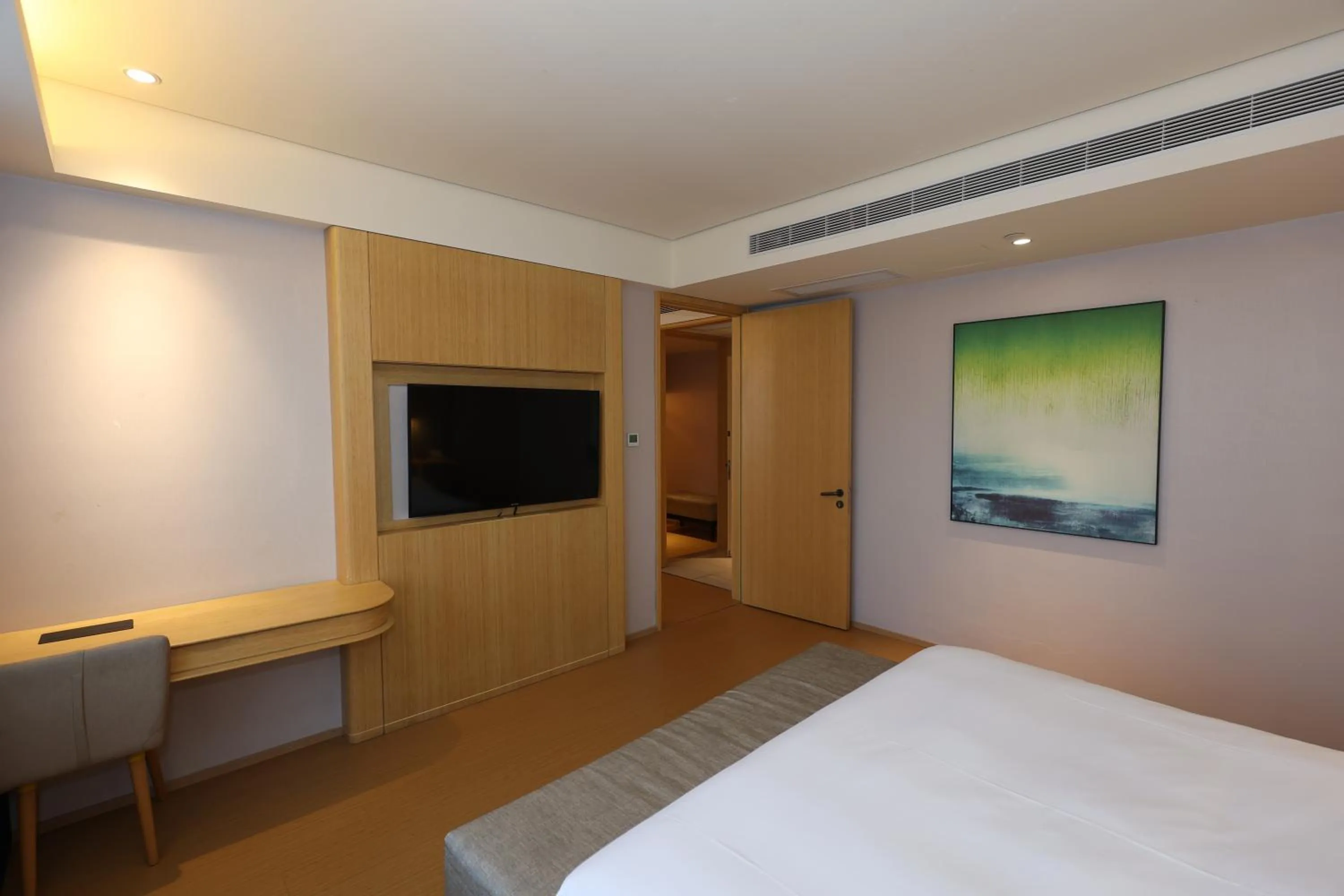 Bed in JI Hotel Shanghai Wujiaochang Shiguang Road