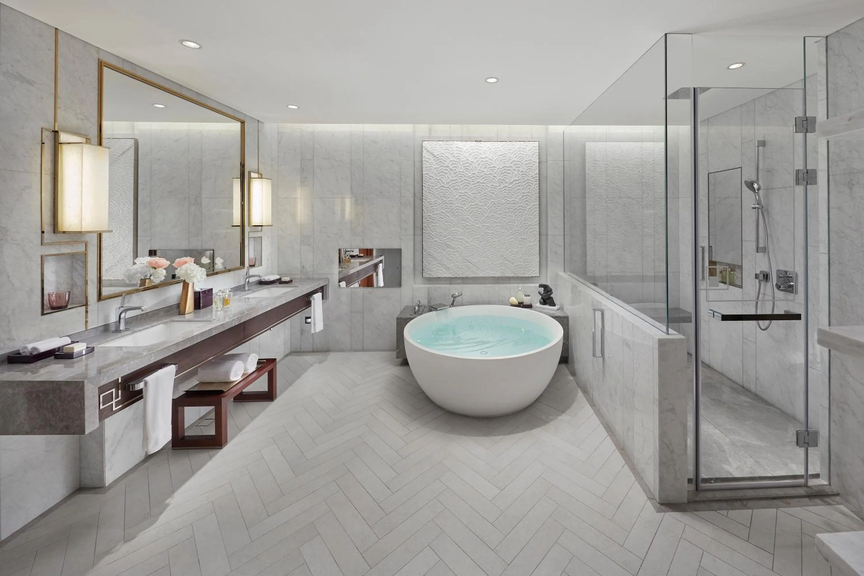 Bathroom in Mandarin Oriental Wangfujing, Beijing