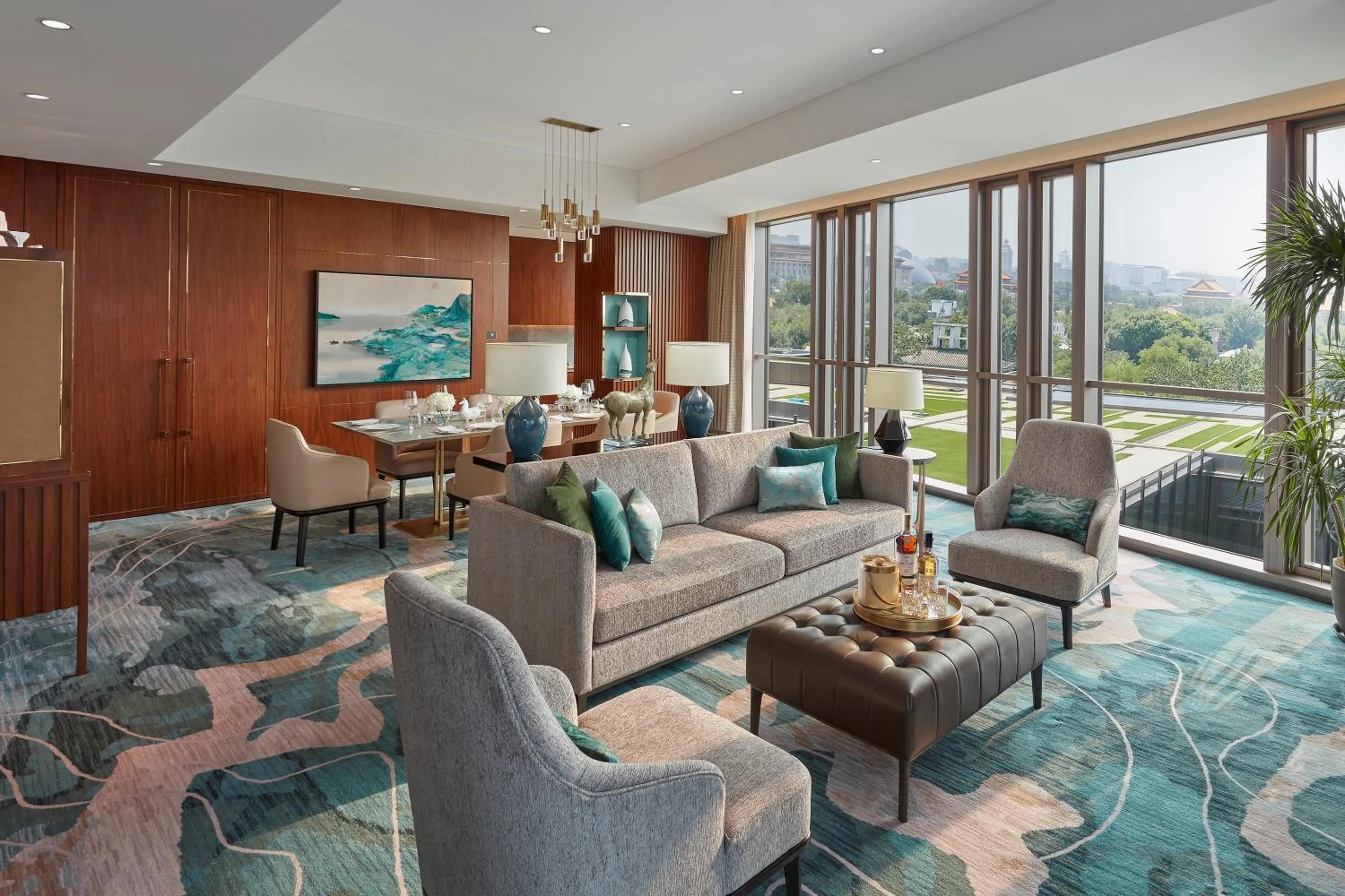 Living room in Mandarin Oriental Wangfujing, Beijing