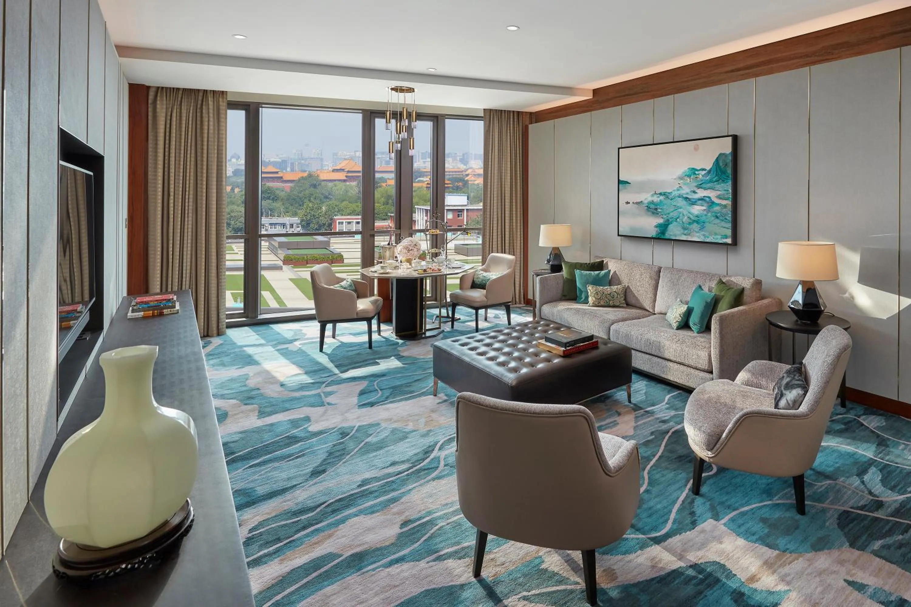 Living room in Mandarin Oriental Wangfujing, Beijing