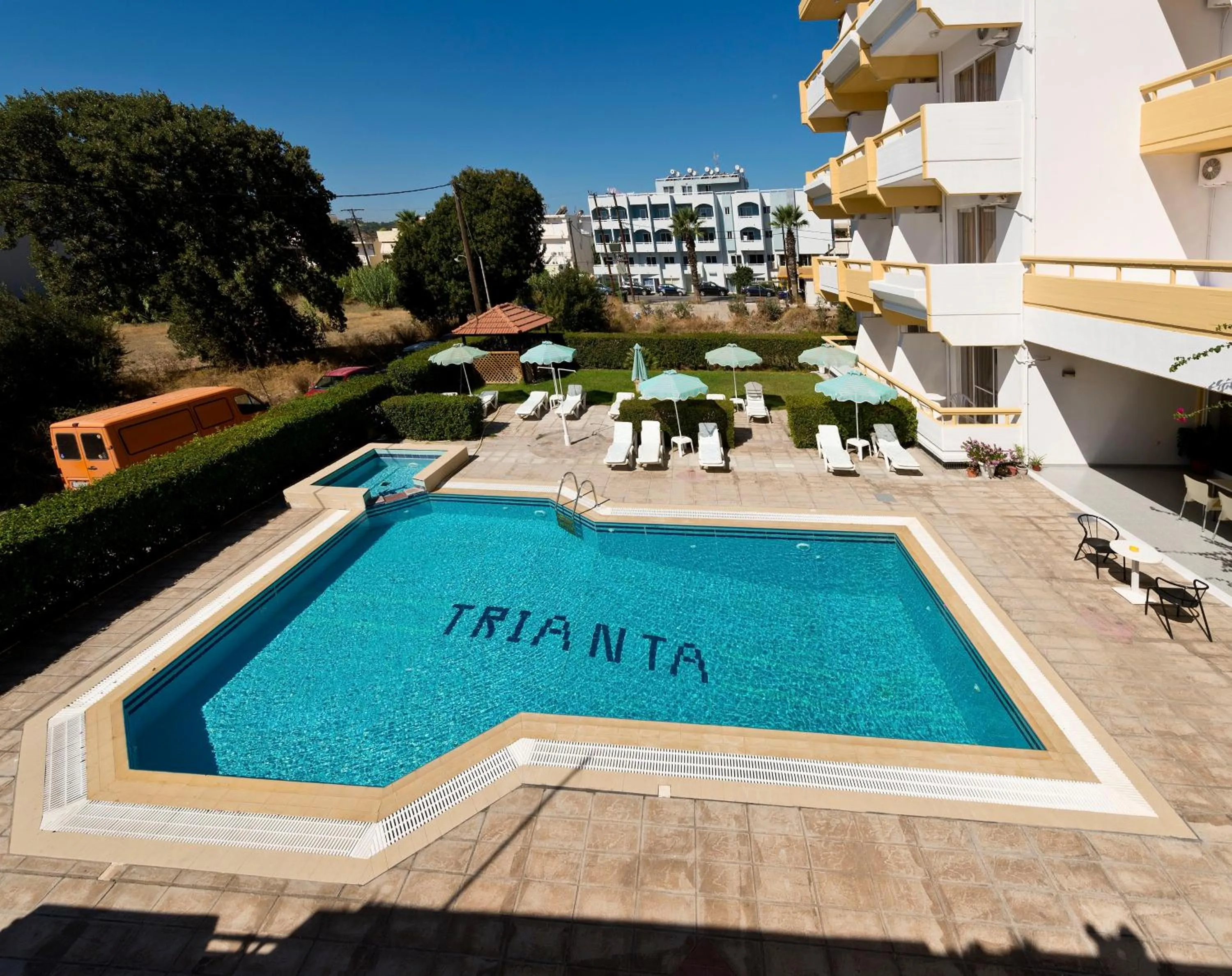 Swimming pool in Trianta Hotel Apartments