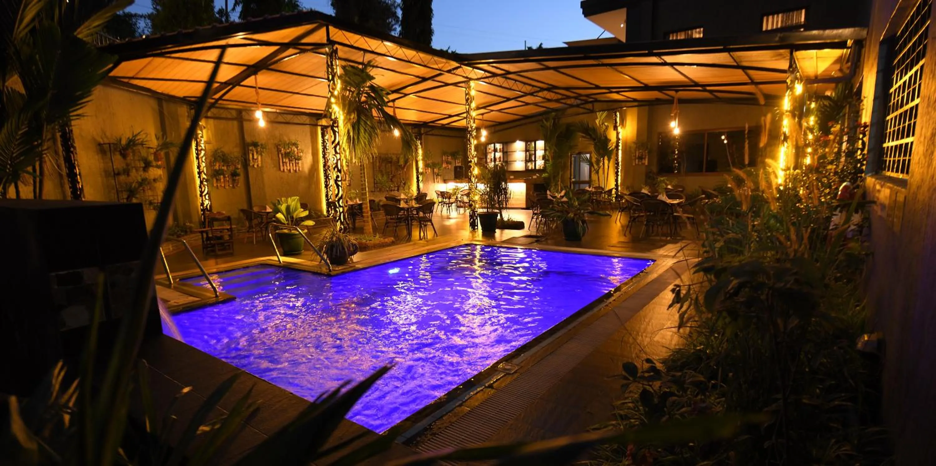 Pool view in Athena Hotel Kampala