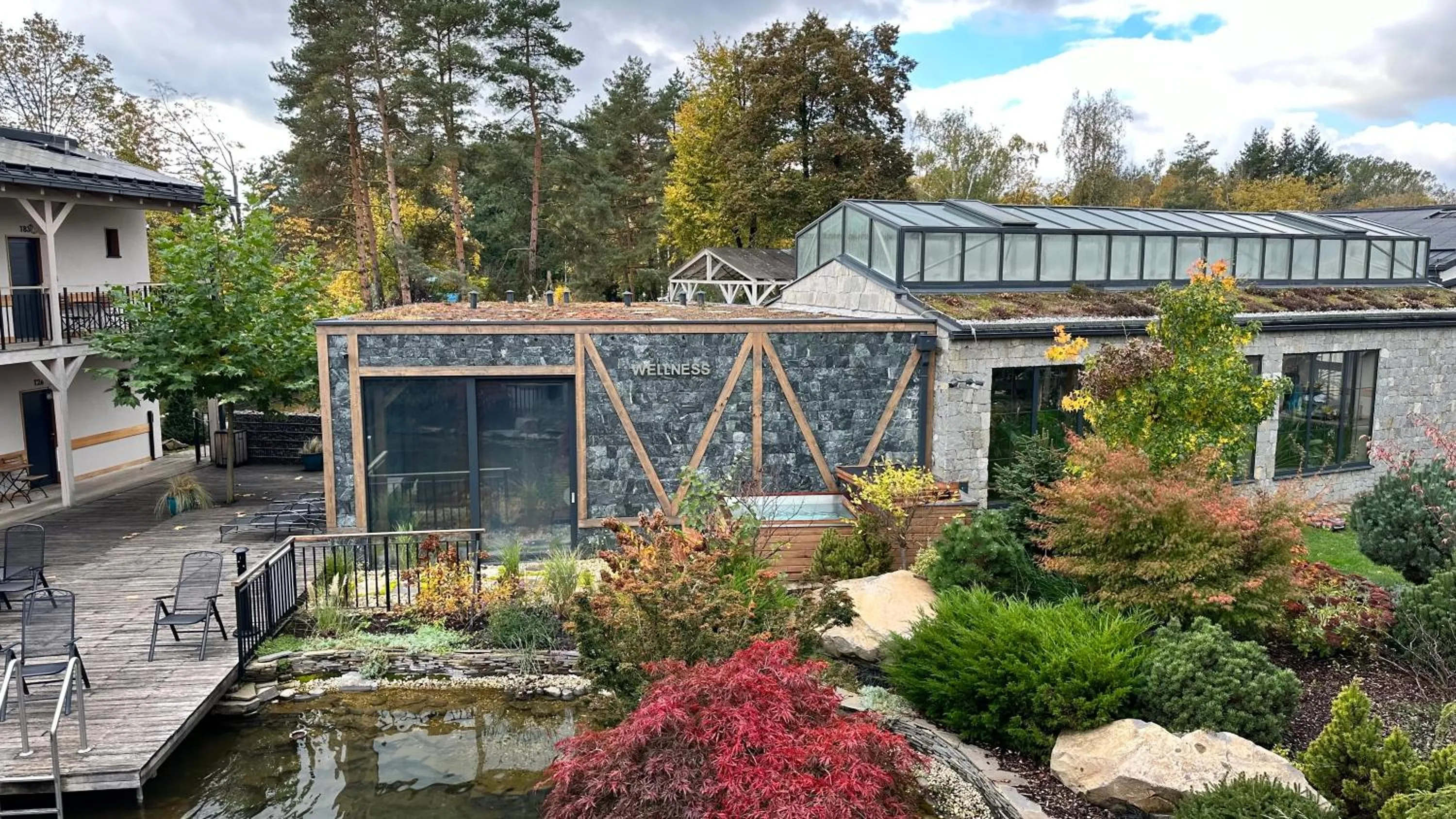 Garden view in Penzión & Wellness MERIDIANA Bojnice rezort