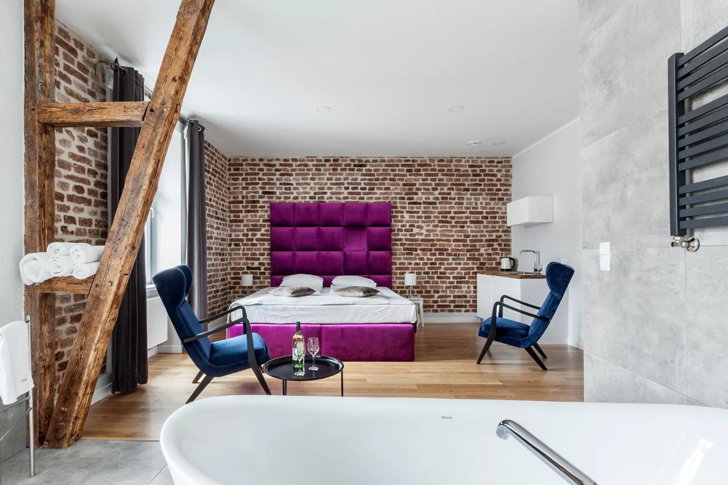 Bed in Cinema Apartments