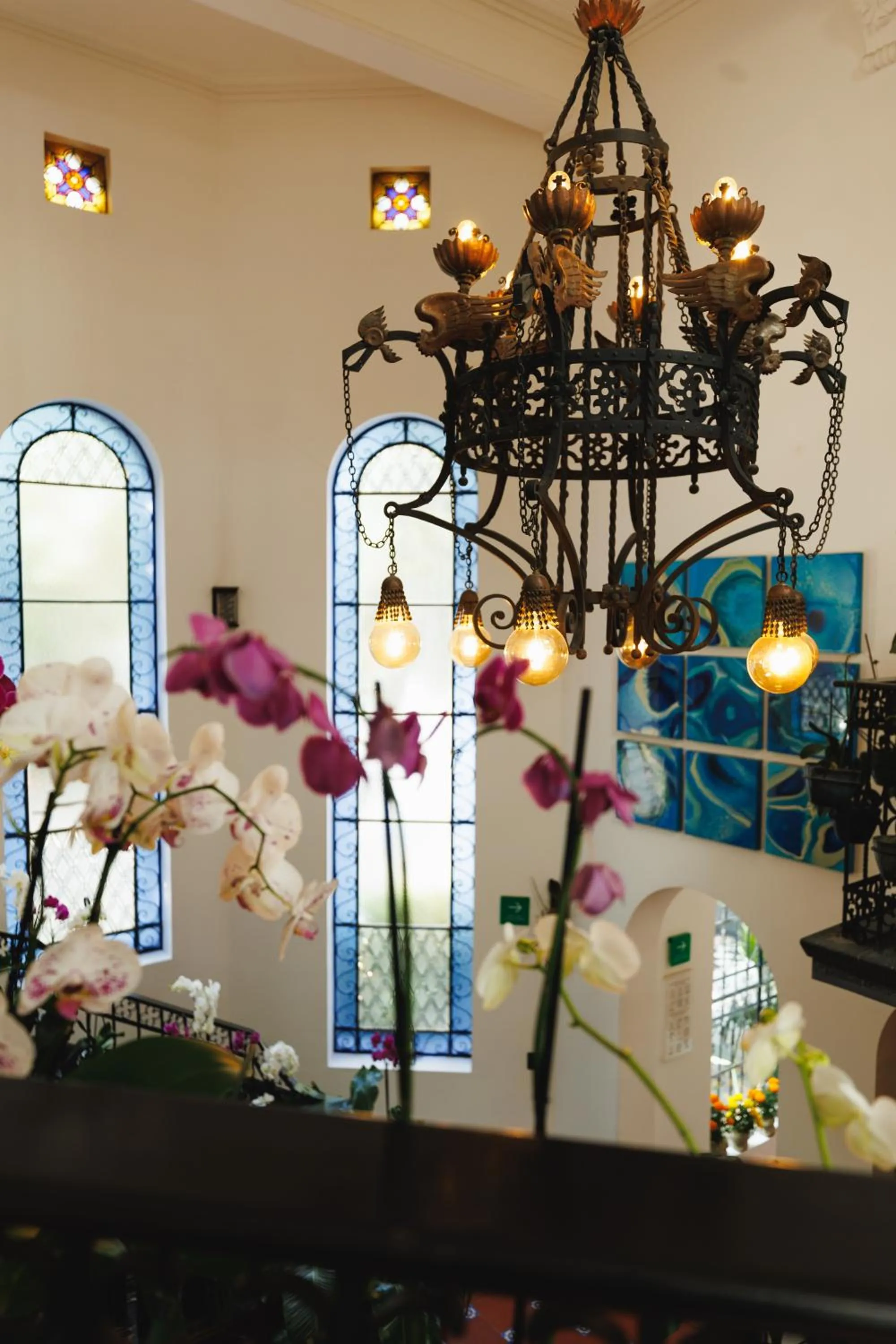 Decorative detail in Orchid House Mexico City