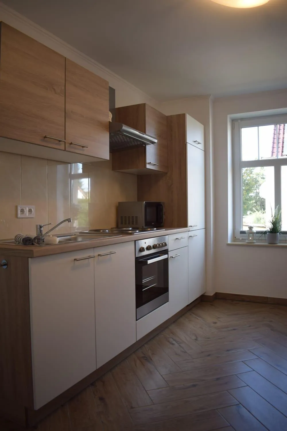 Kitchen or kitchenette in Gästehaus Burgblick