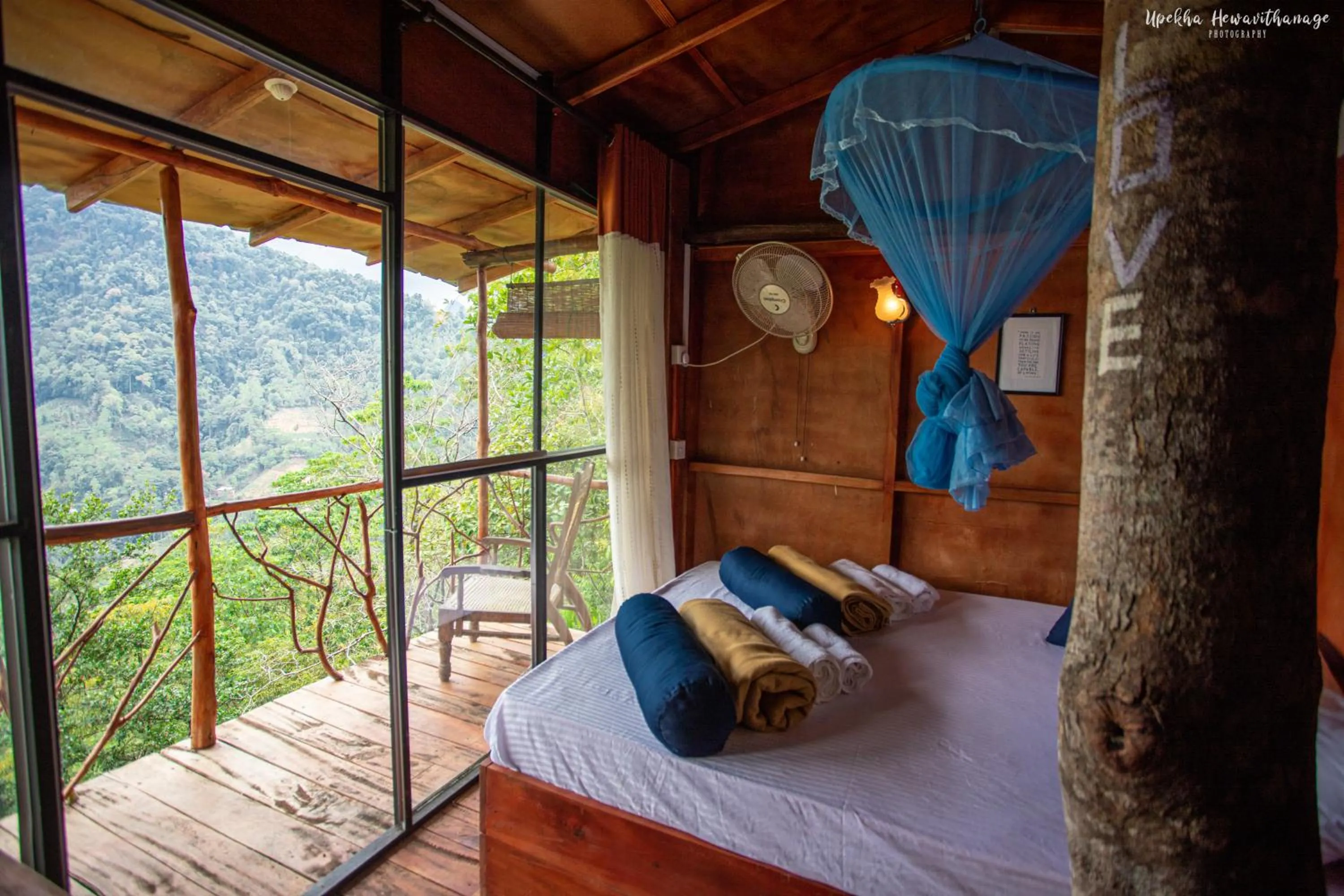 Photo of the whole room, Bed in Tree Houses by Jungle River