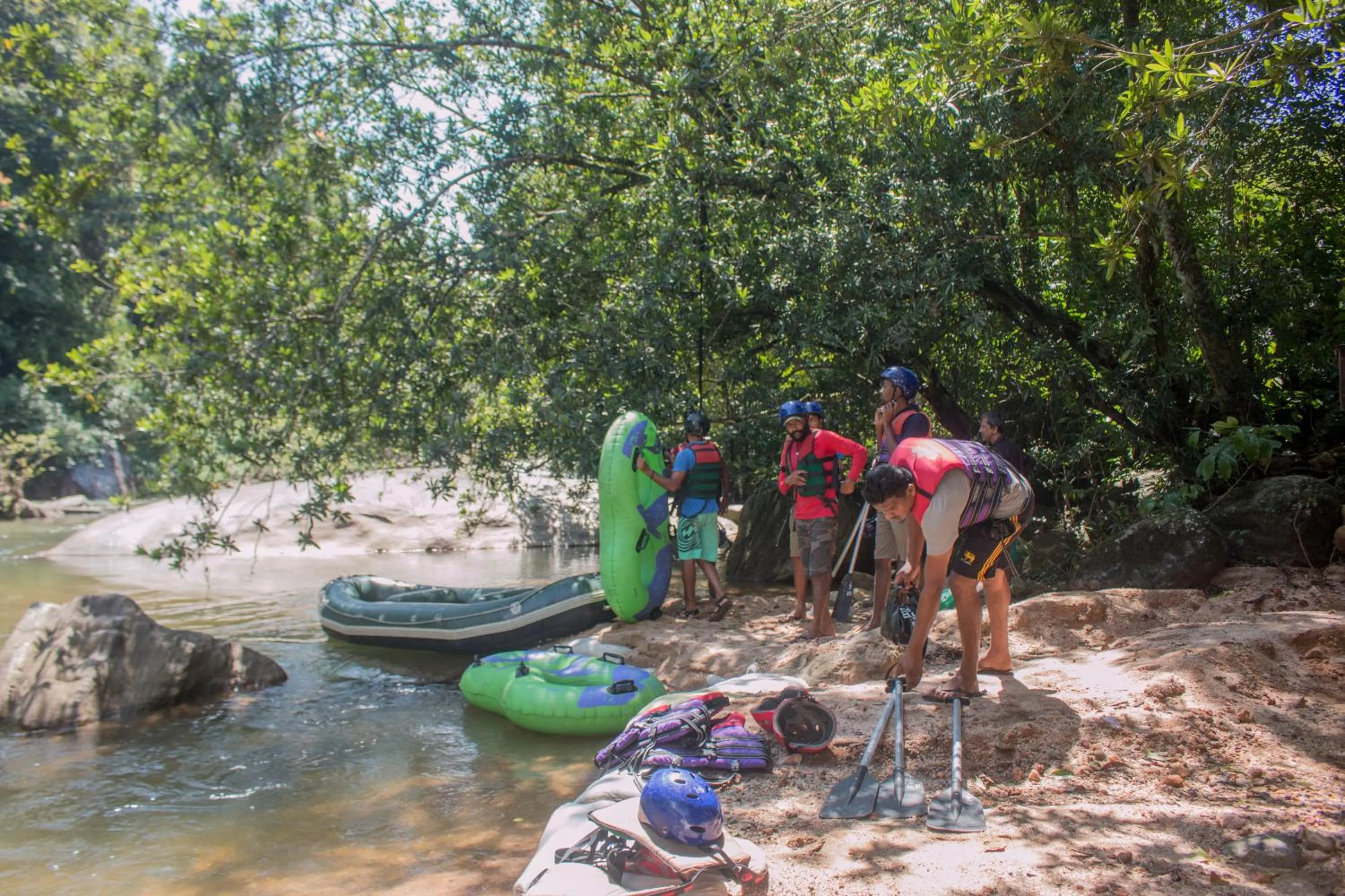 Activities in Tree Houses by Jungle River