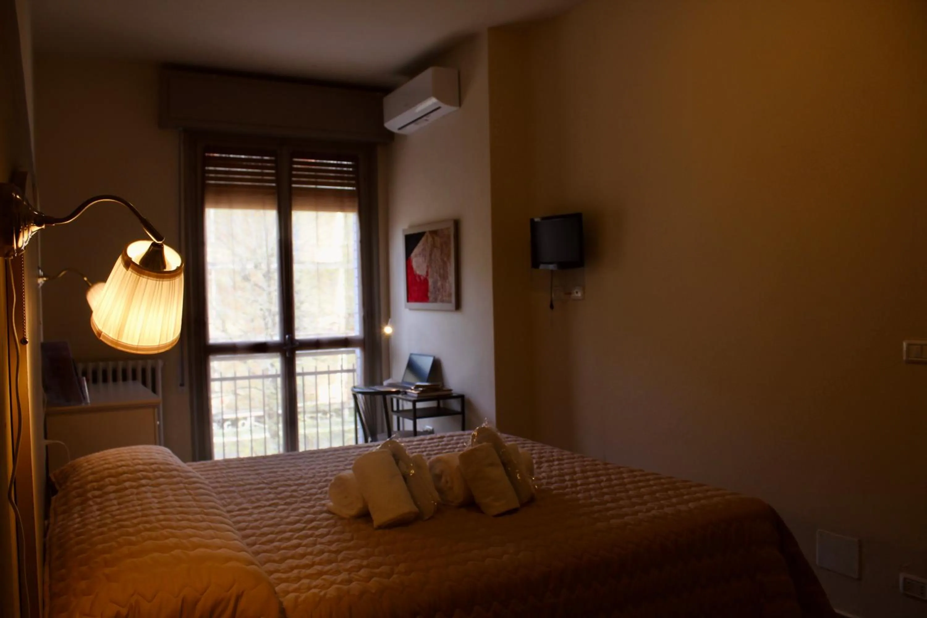 Bed in Art Hotel Pandos