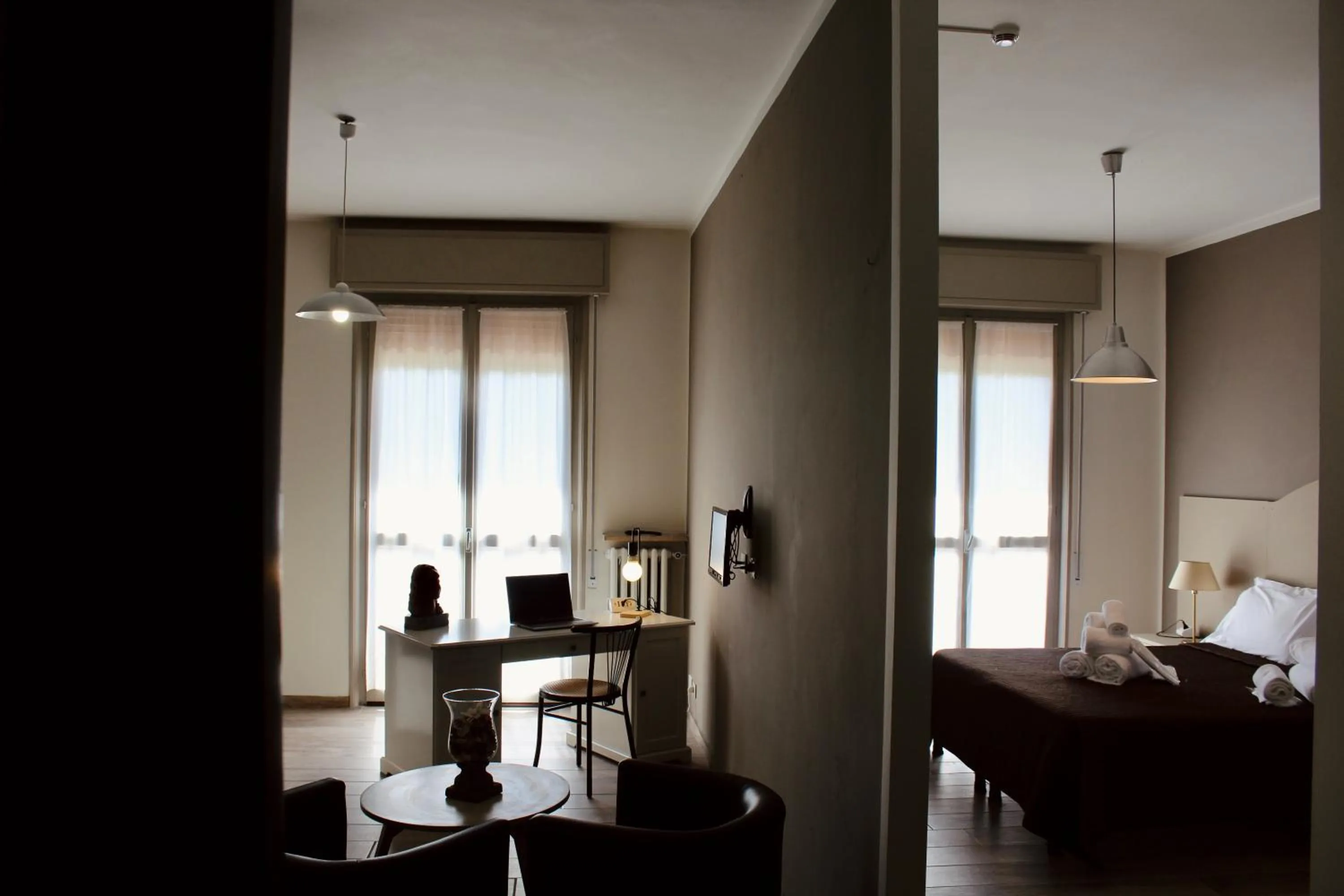 Bed in Art Hotel Pandos