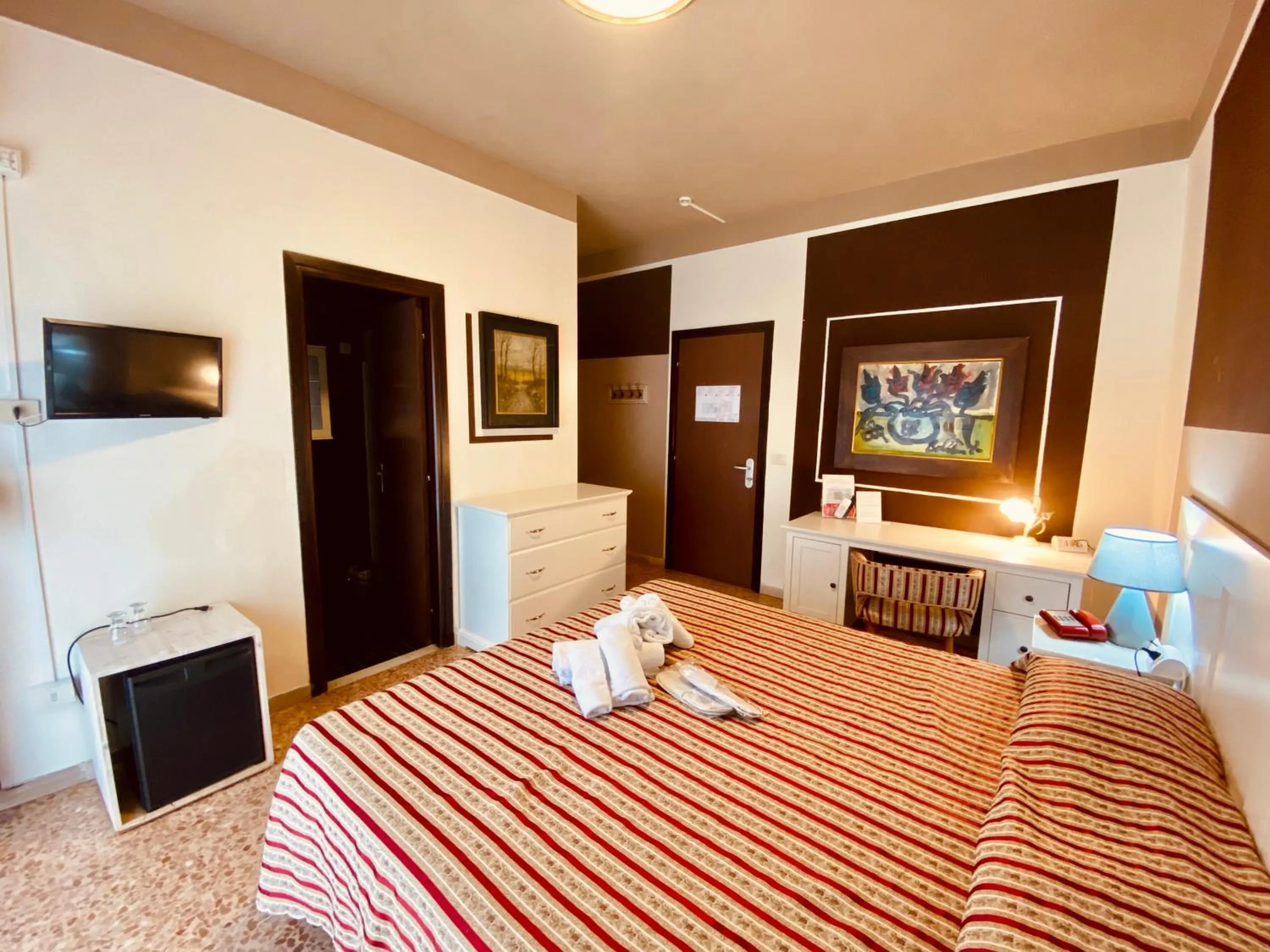 Bed in Art Hotel Pandos