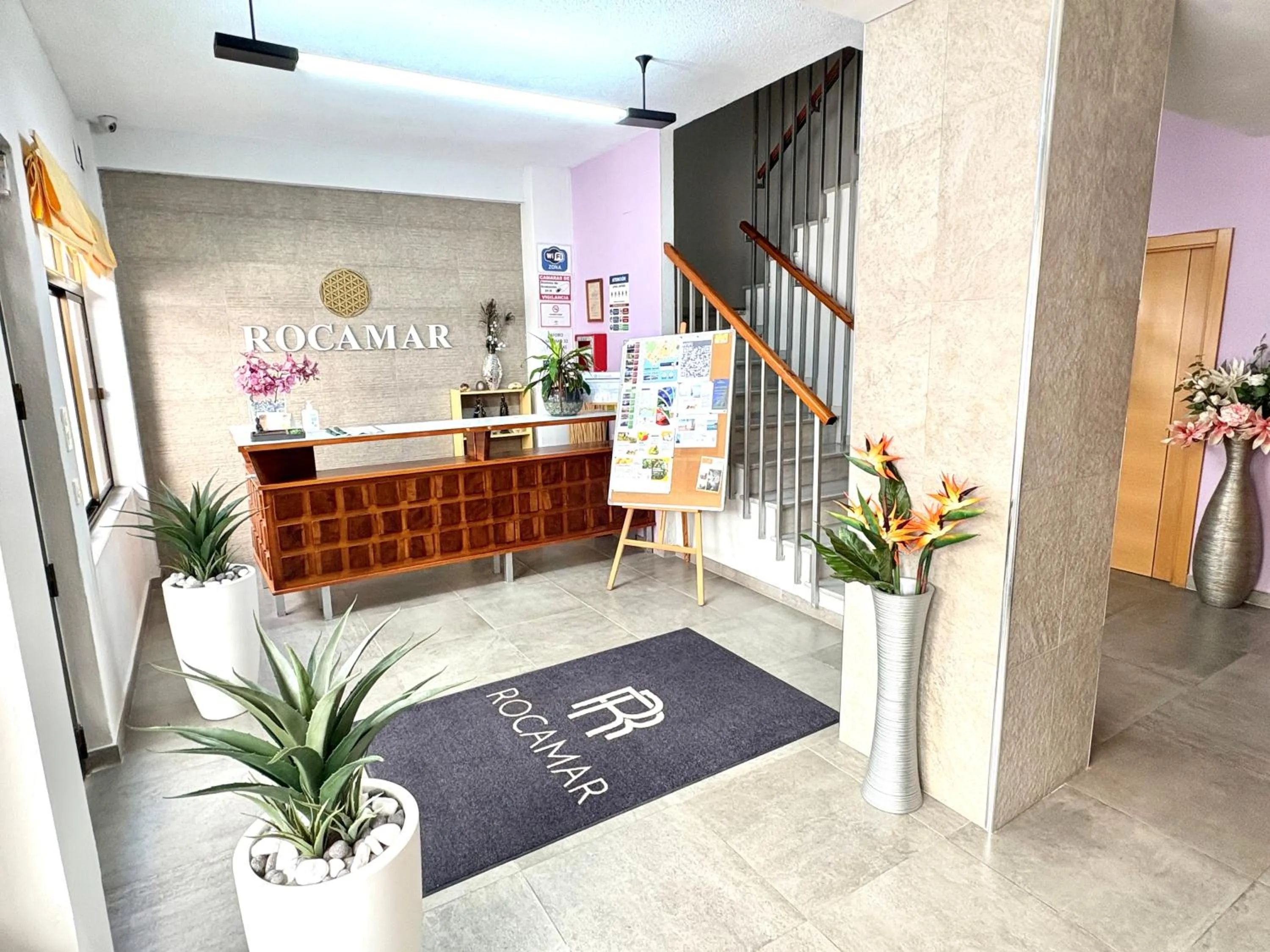 Lobby or reception in Pensión Rocamar