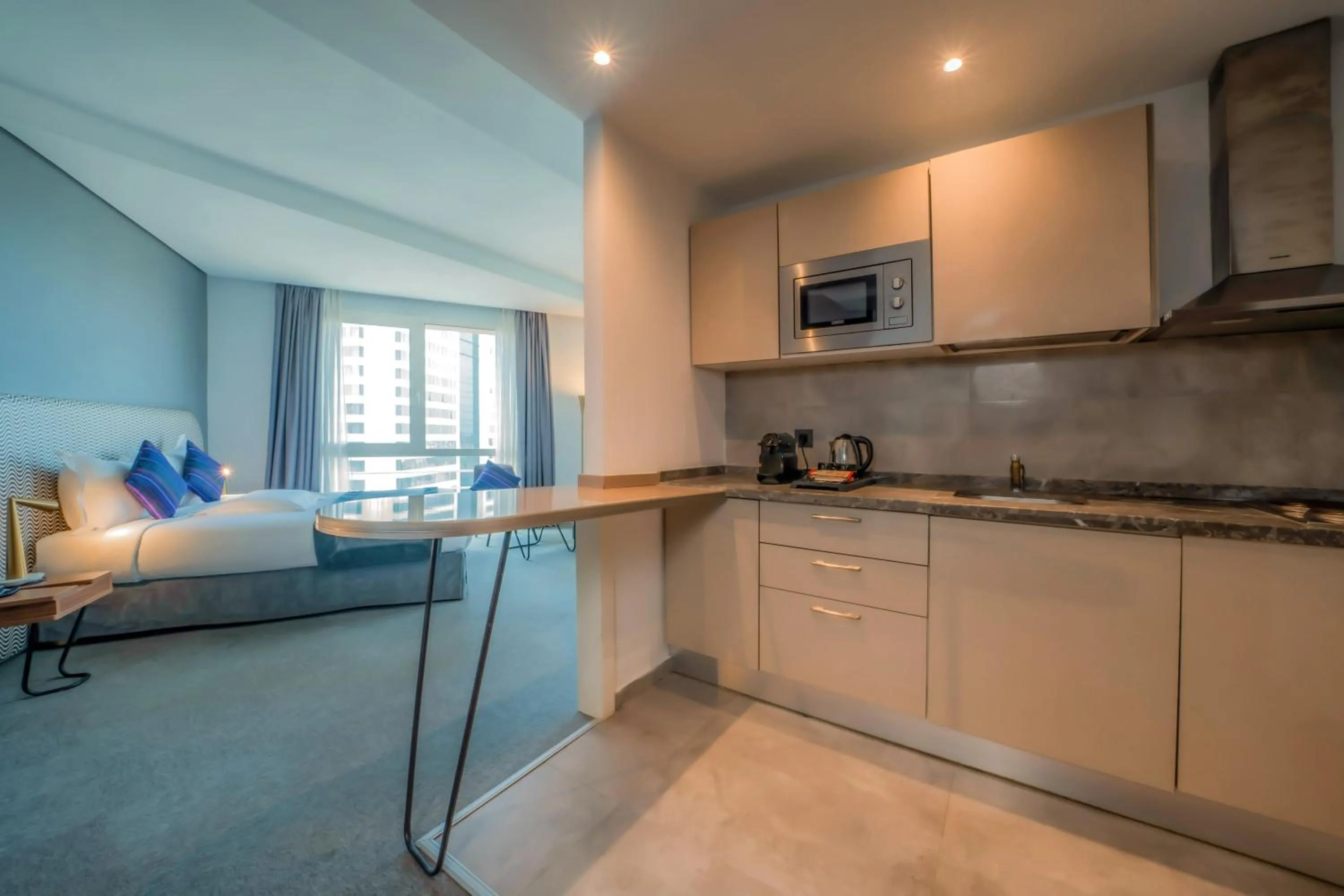 Kitchen or kitchenette in Kyriad Residence Casablanca