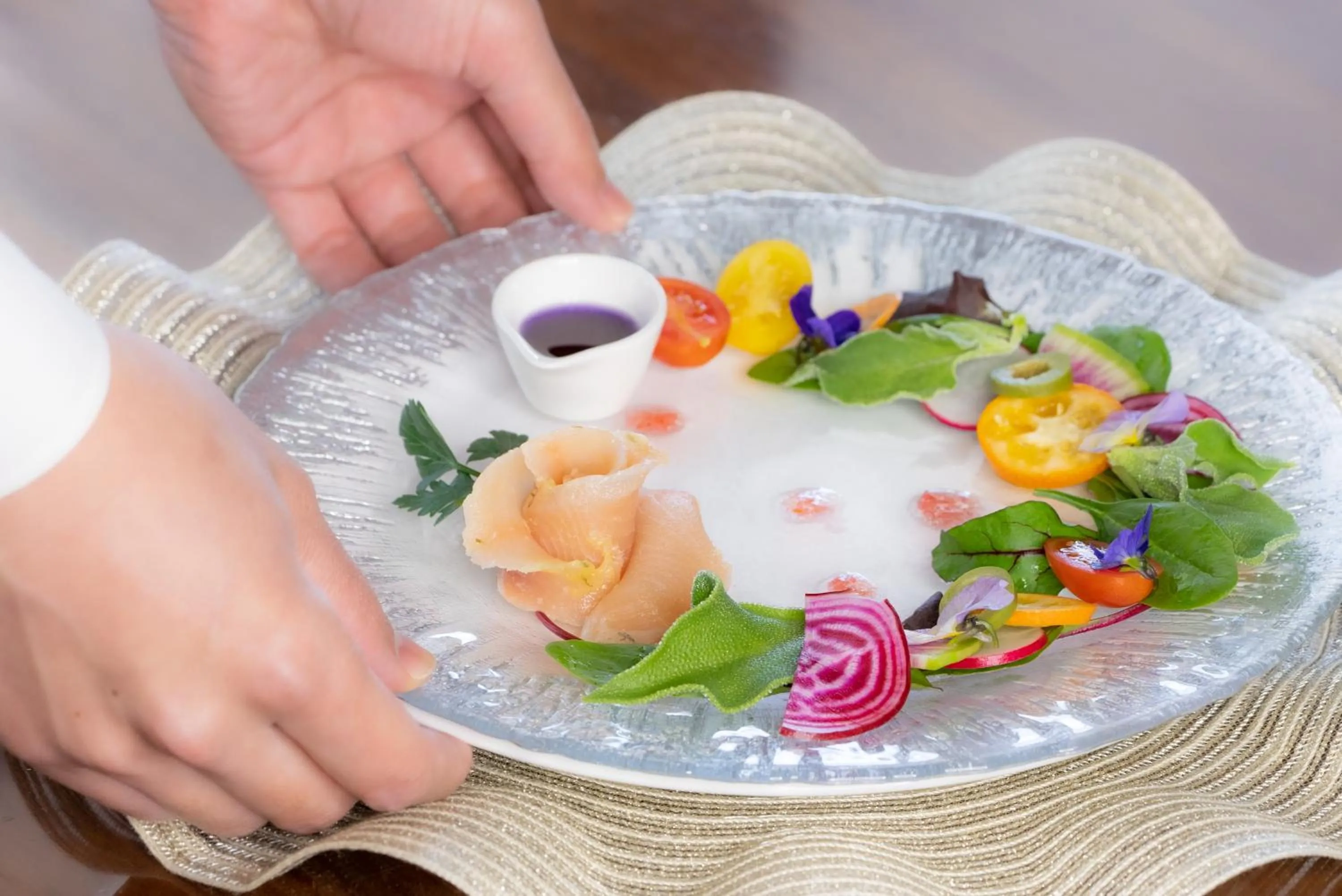 Dinner in Minami Aso Luna Observatory Auberge Mori no Atelier