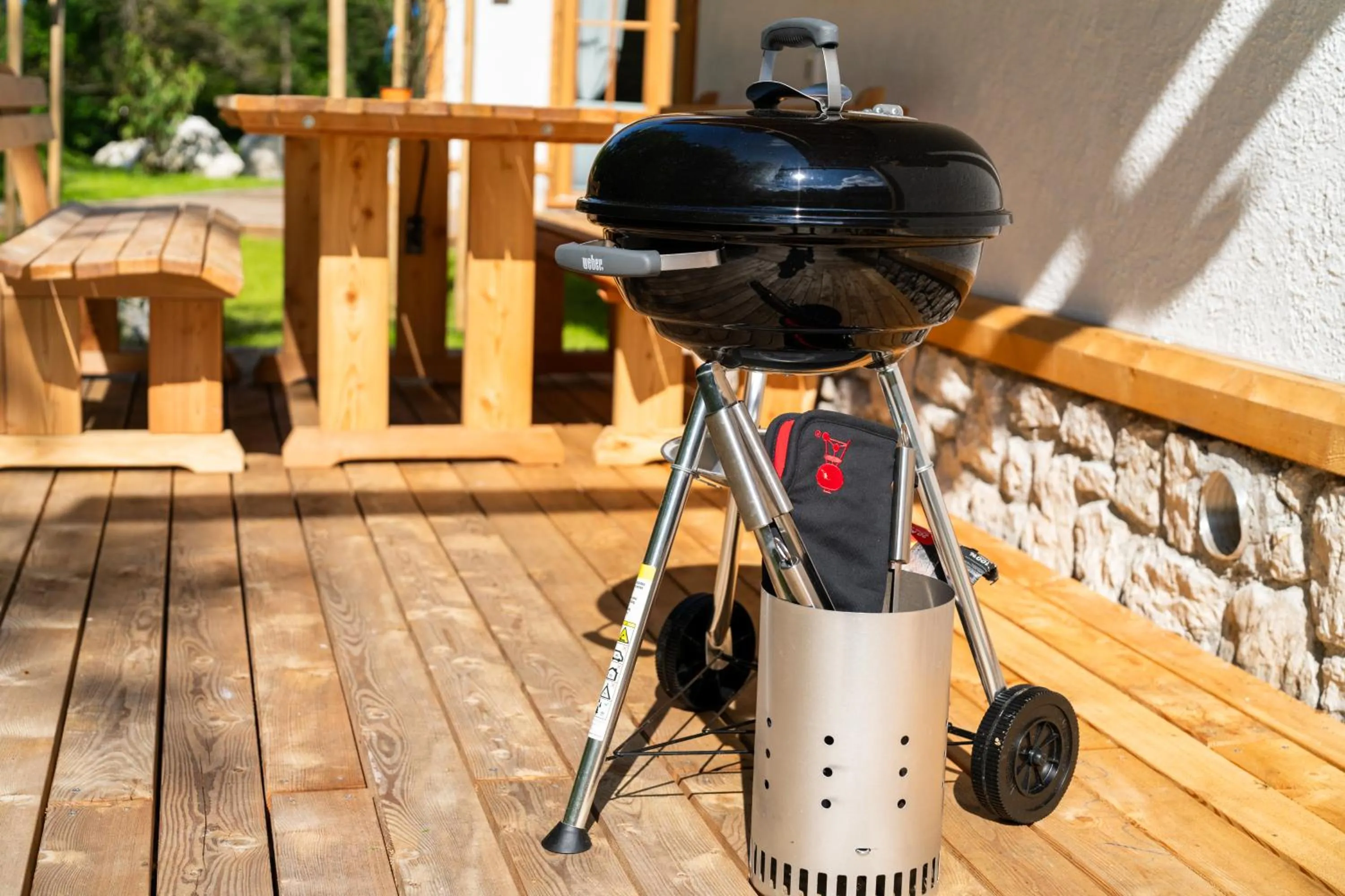 BBQ facilities in ALPIK Chalets - Bohinj