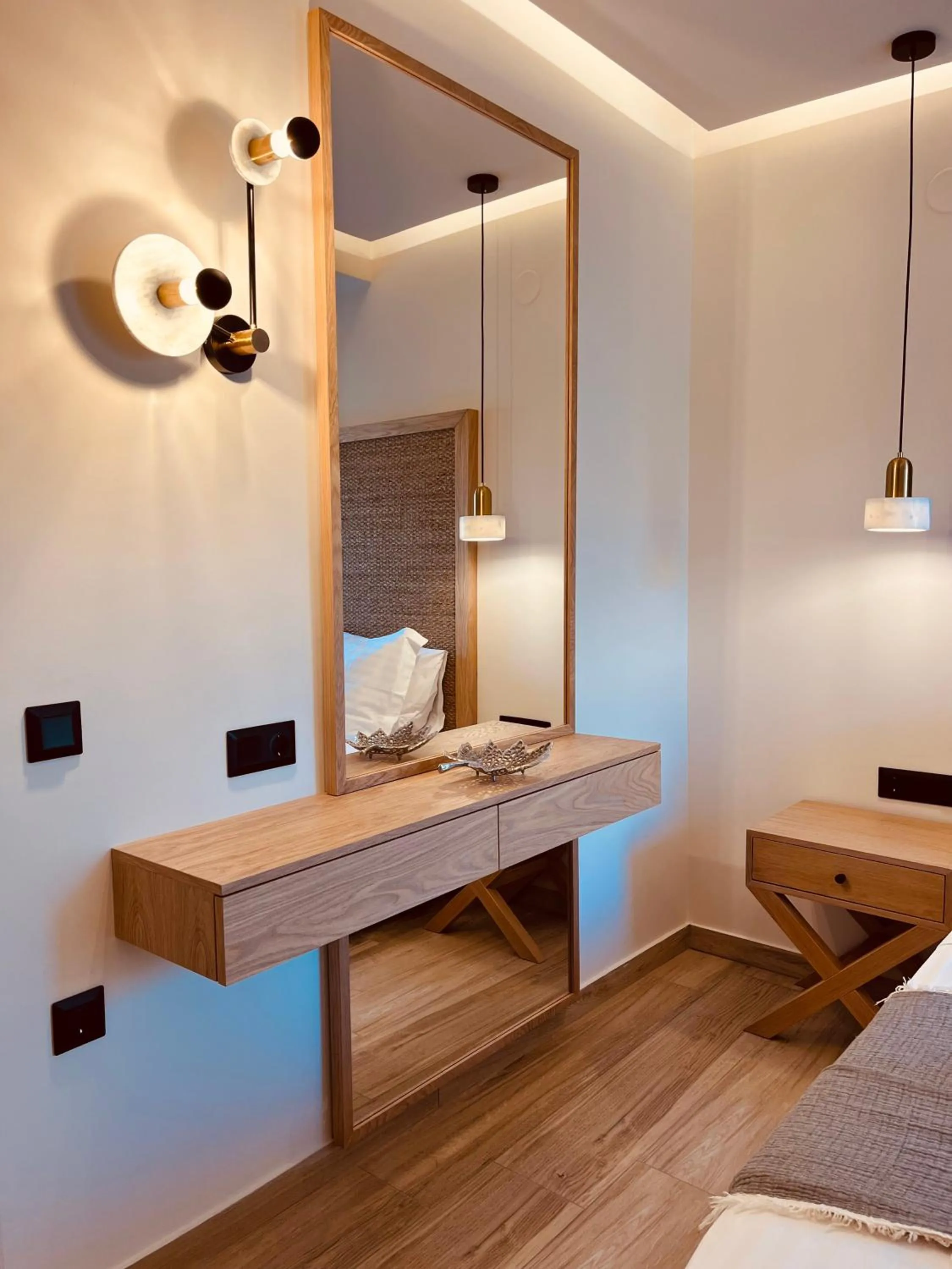 Bed in Luxury Villa Fotini