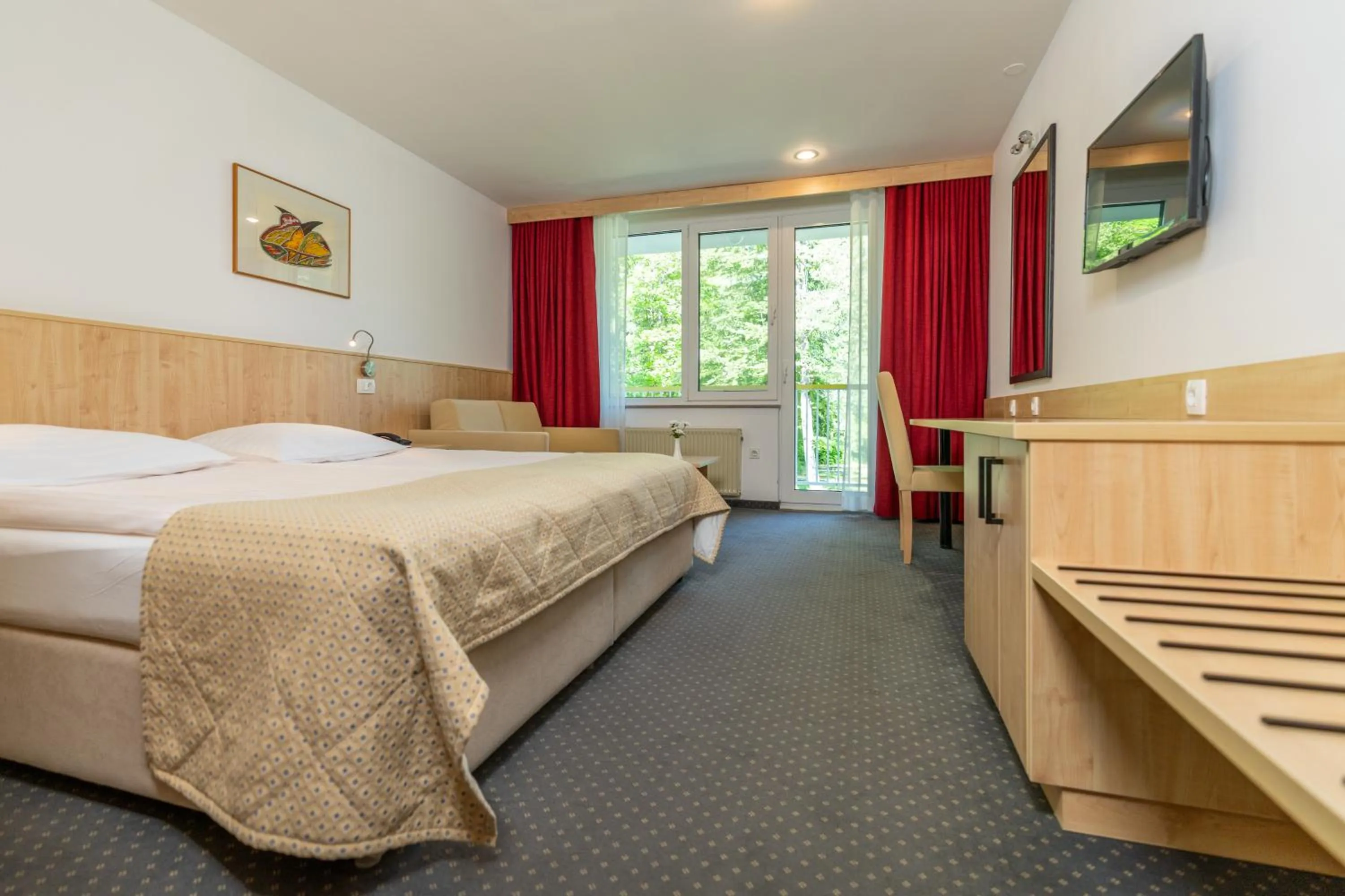 Bedroom, Bed in Hotel Jezero