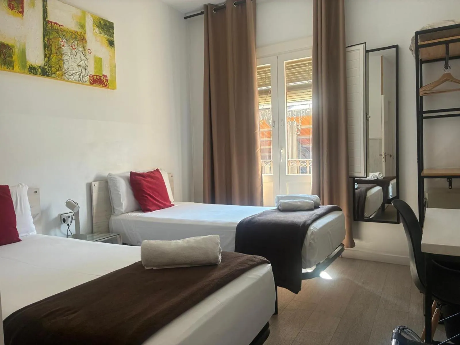 Bed in Hostal la Palmera