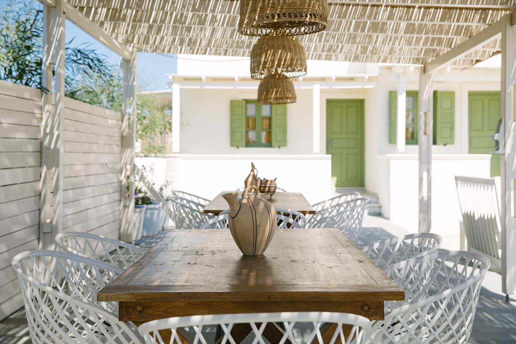 Seating area in Ambeli Apartments