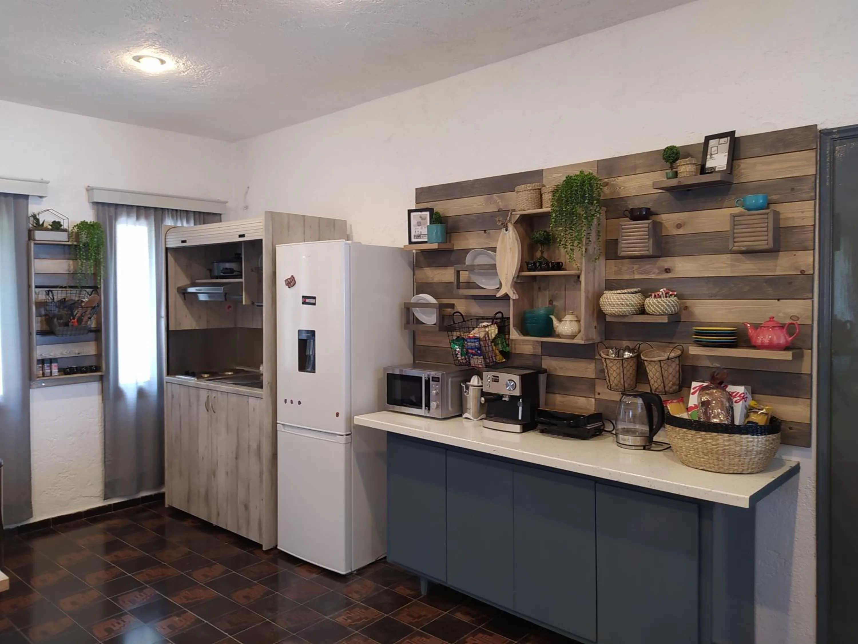 Kitchen or kitchenette in Afroditi Hotel