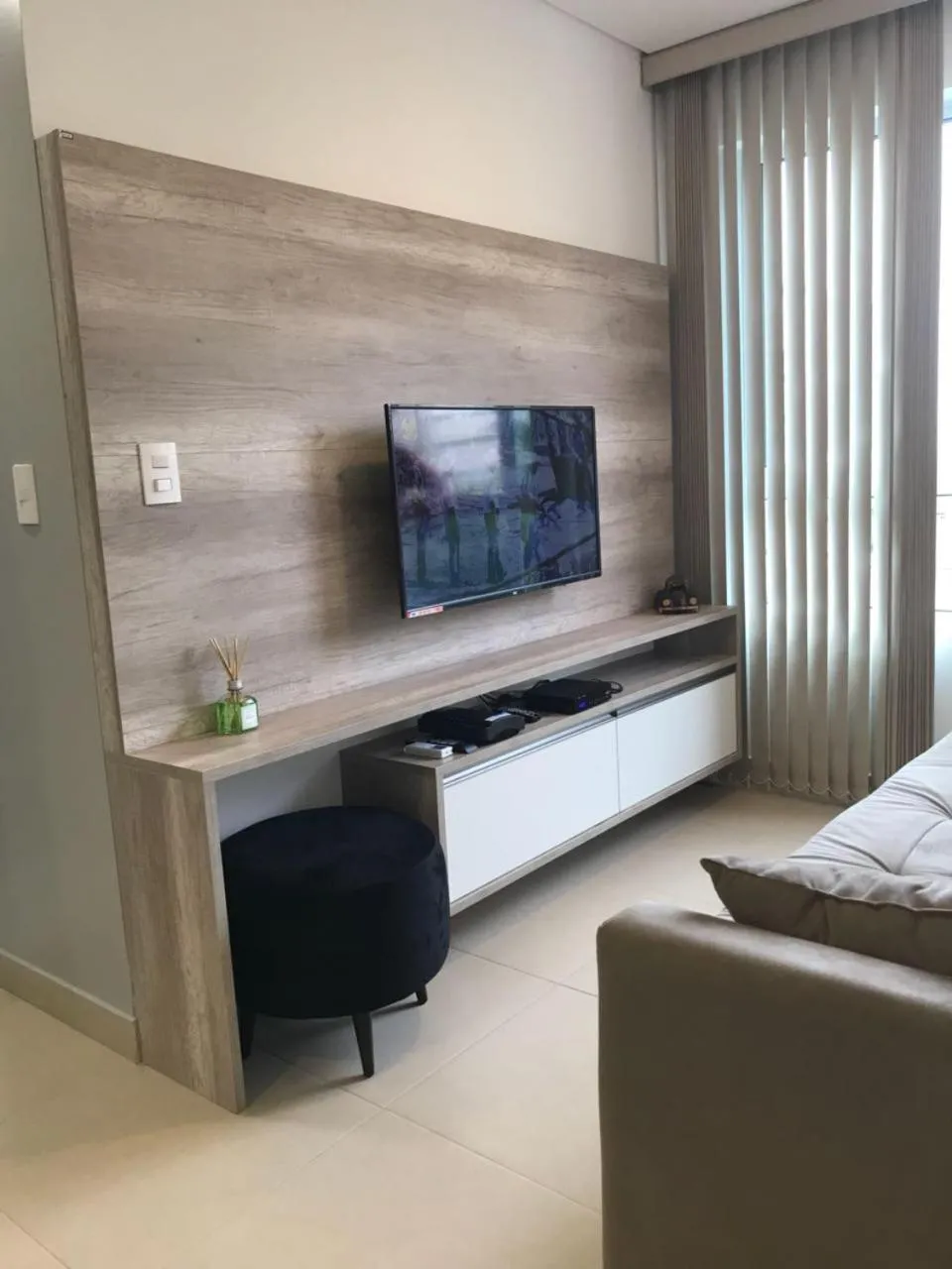 Communal lounge/ TV room, Bed in Apto Promenade I PONTA VERDE