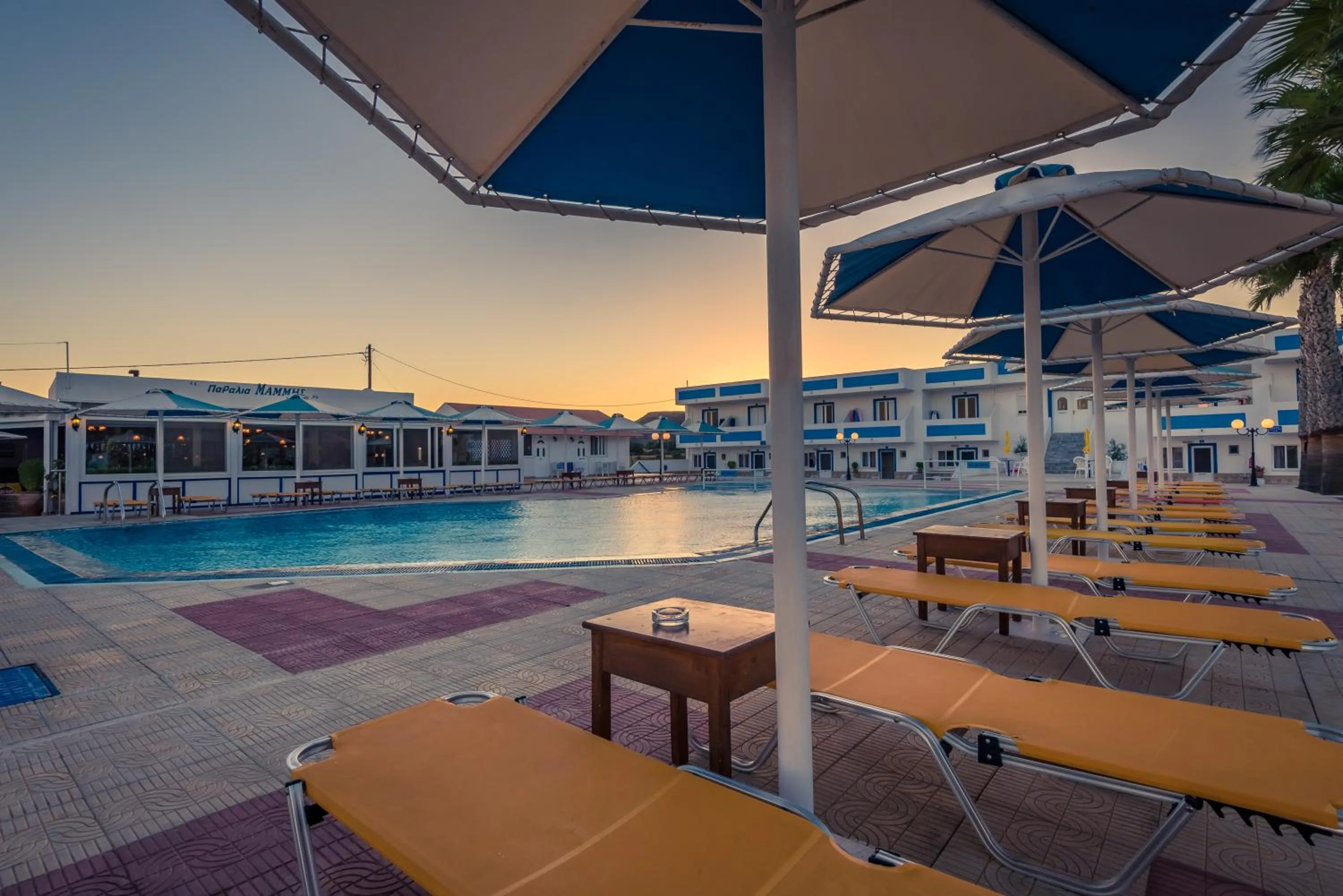 Pool view in Mammis Beach Hotel