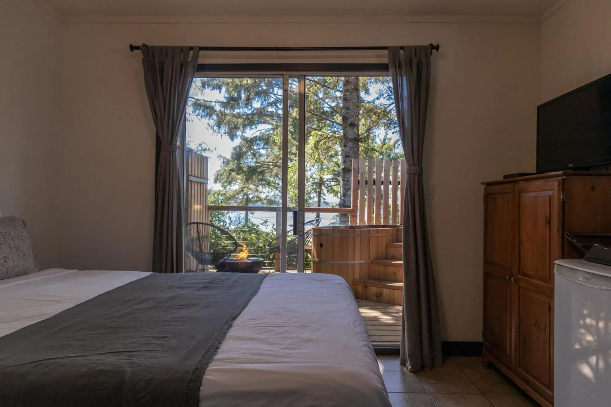 Bed in Mackenzie Beach Resort