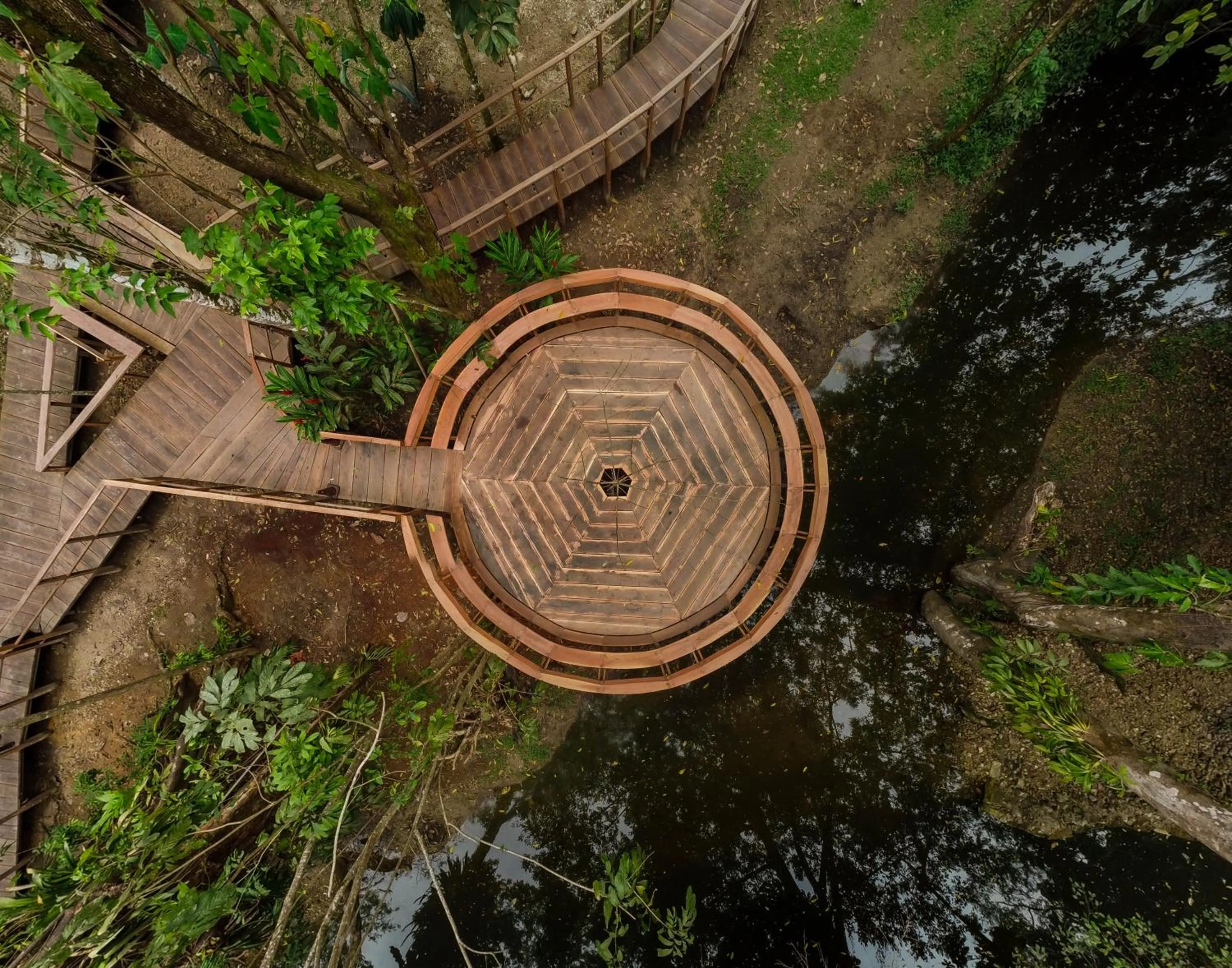 Patio in Cabañas Kin Balam Palenque
