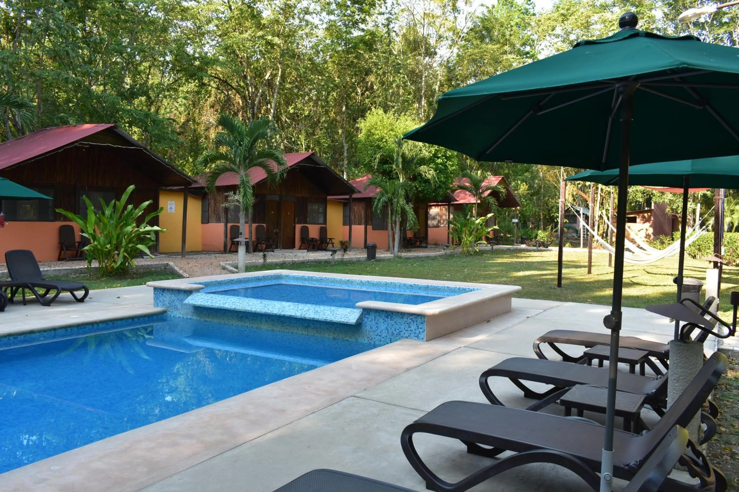 Swimming pool in Cabañas Kin Balam Palenque