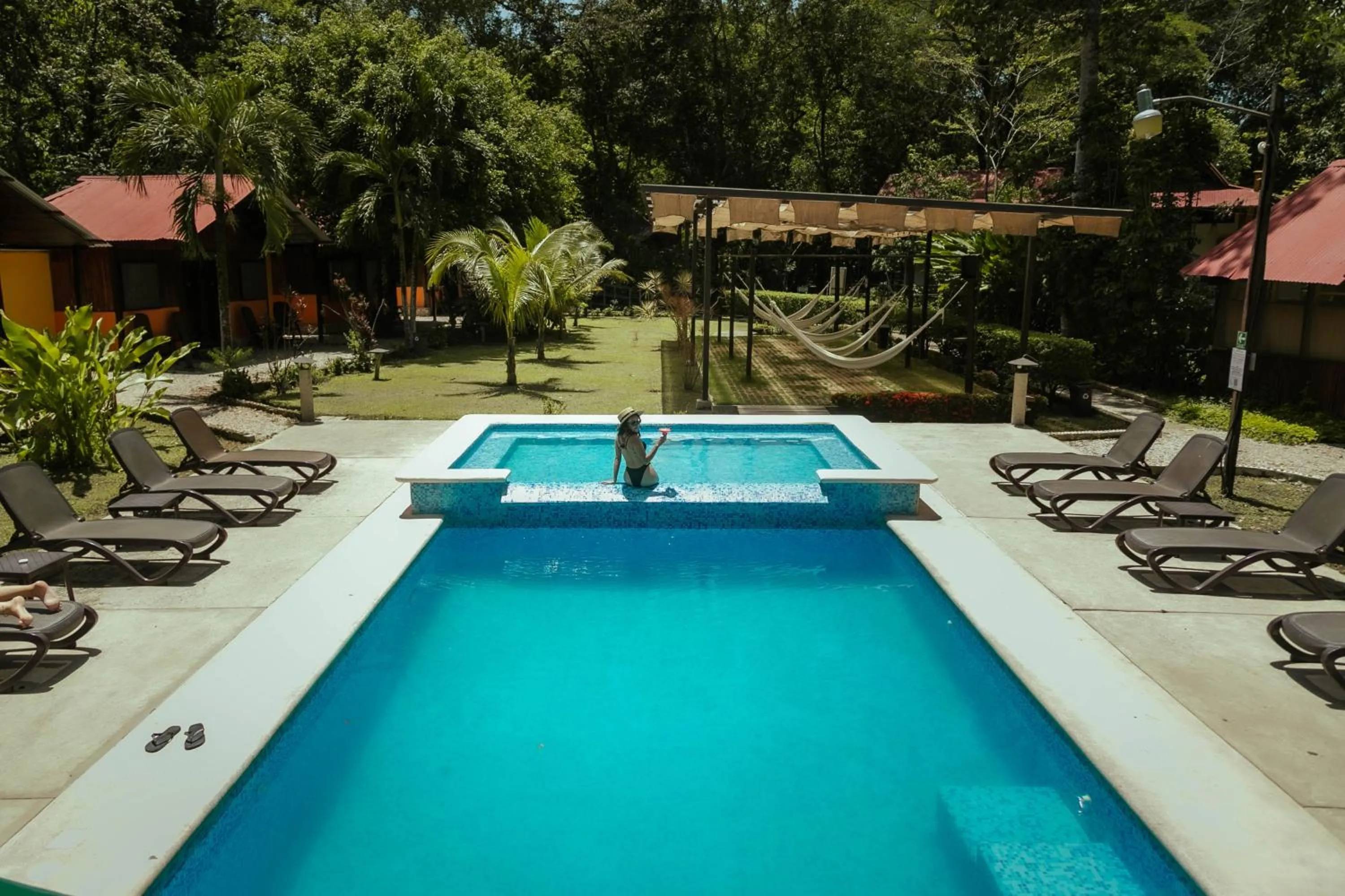 Swimming pool in Cabañas Kin Balam Palenque