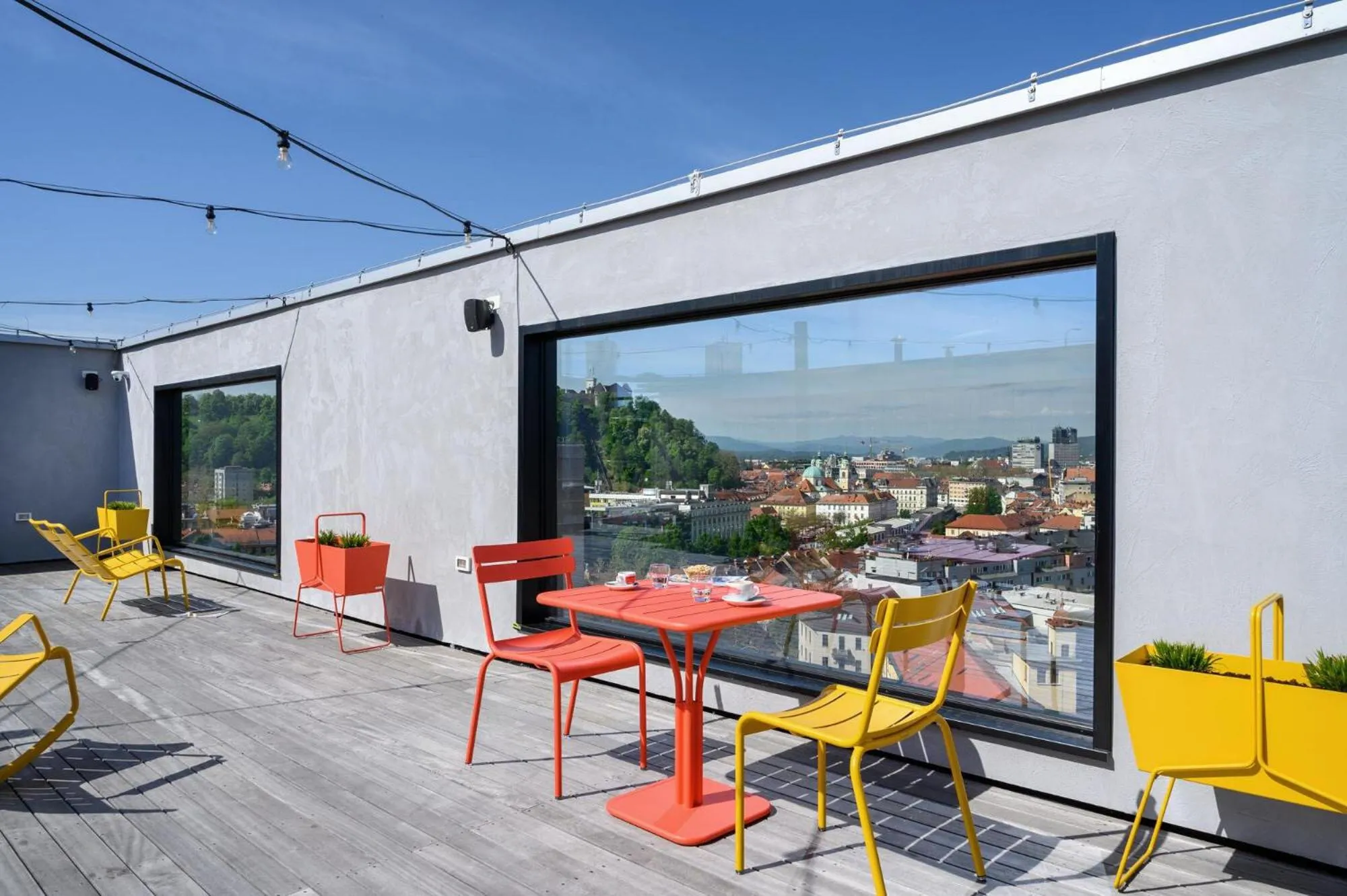Balcony/Terrace in B&B Hotel Ljubljana Park