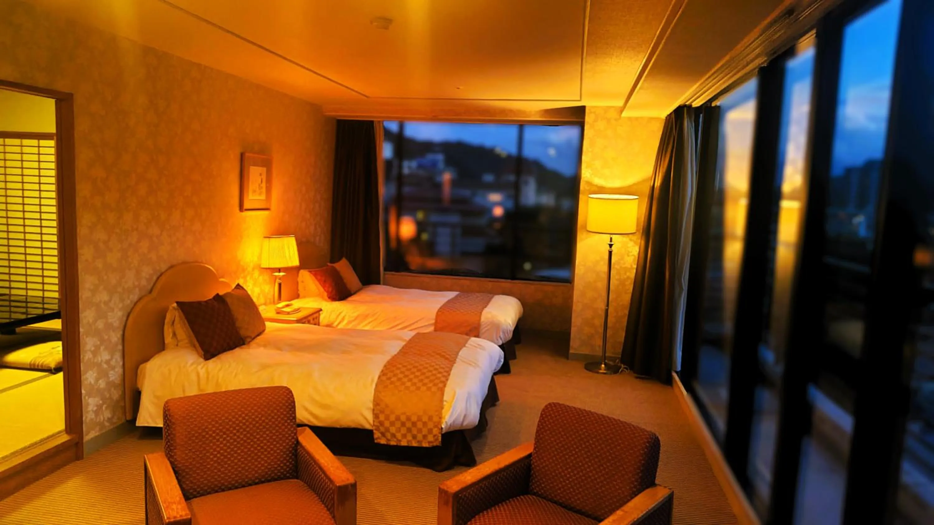 Photo of the whole room, Bed in Kinugawa Onsen Sanraku