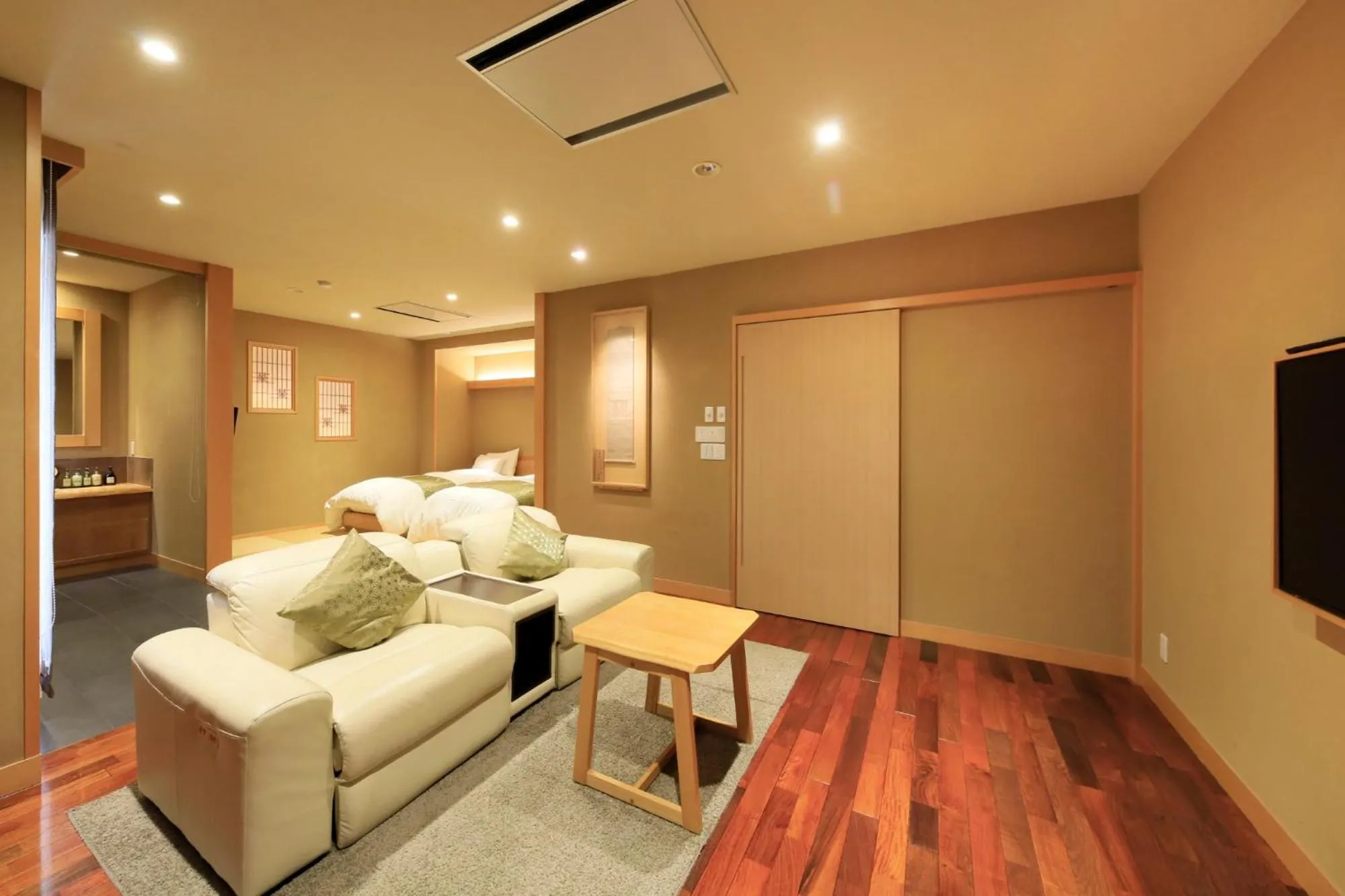 Bed in Ryokan Biyunoyado