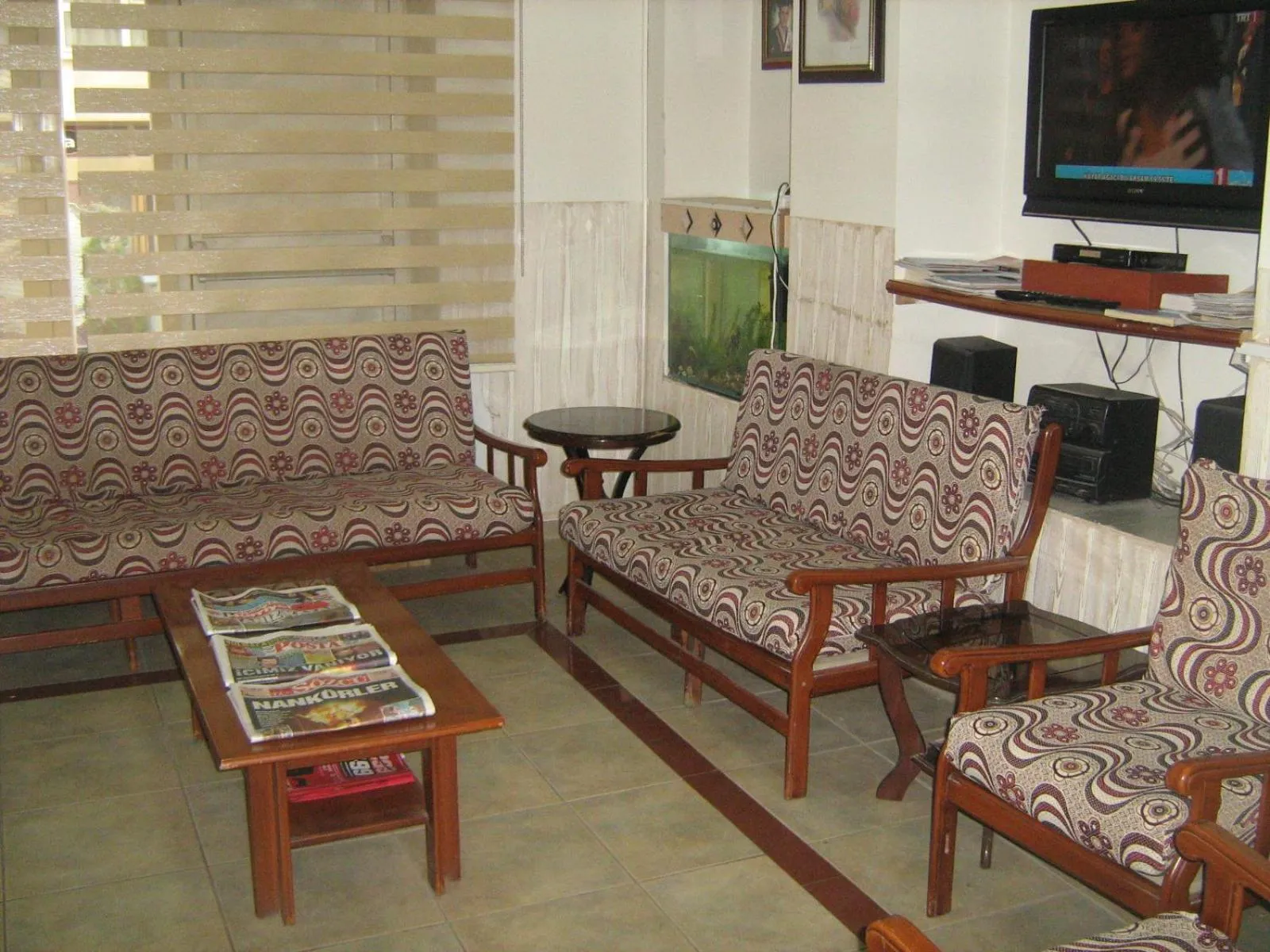Seating area in Yunus Hotel