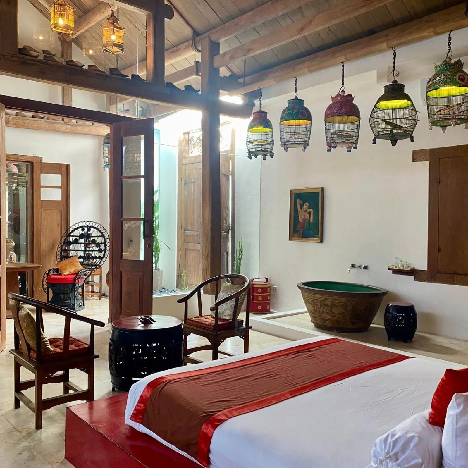 Bed in Bali Ginger Suites & Villa