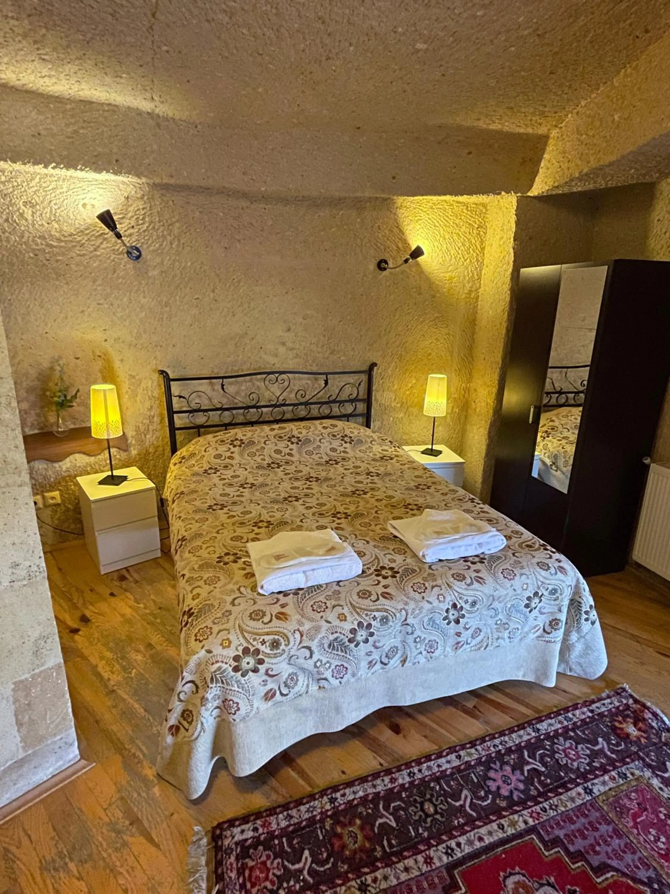 Bed in Karadut Cave Hotel