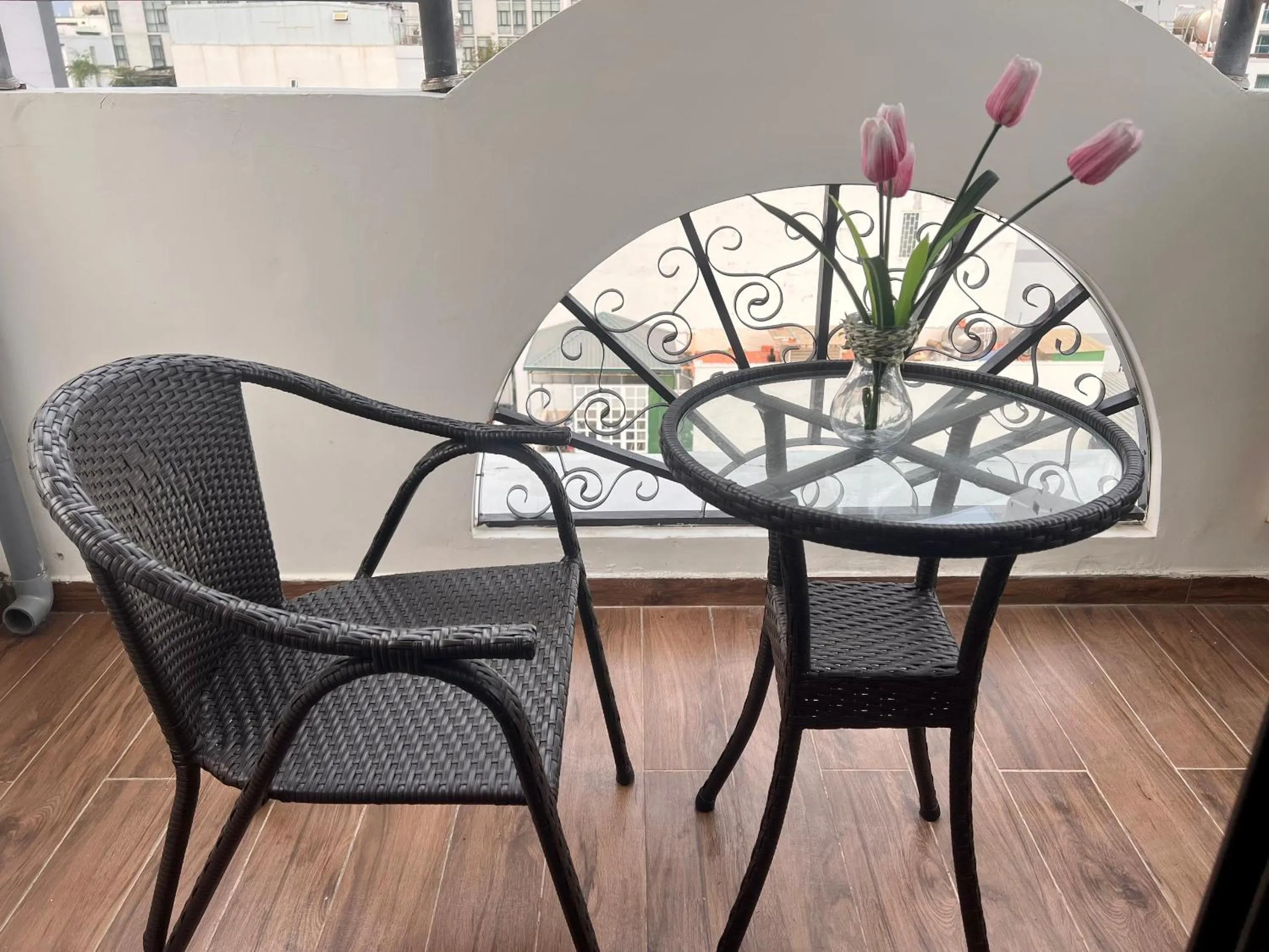 Seating area, Balcony/Terrace in Marina Boutique Hotel