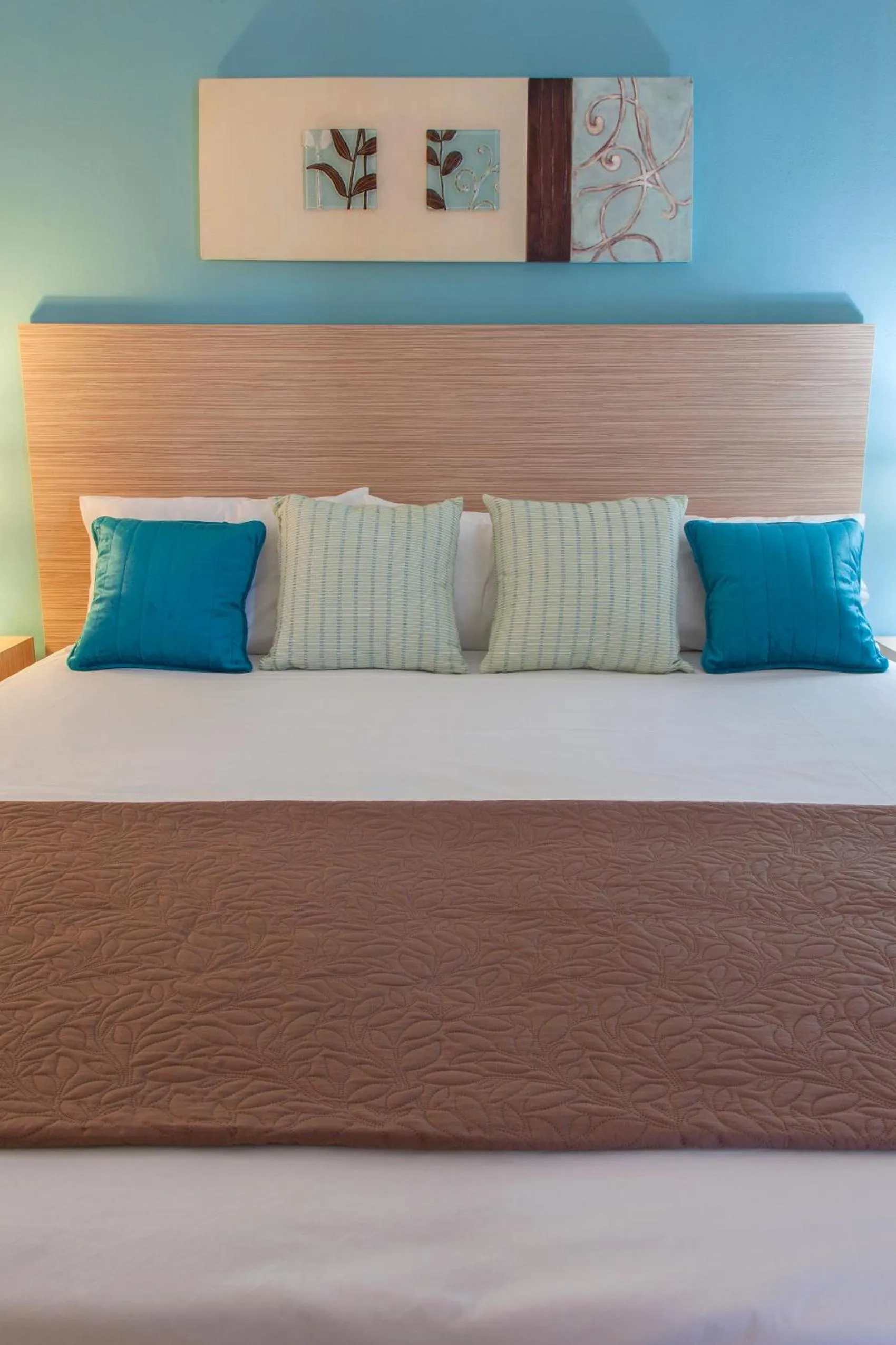 Bed in Minos Apartments & Studios